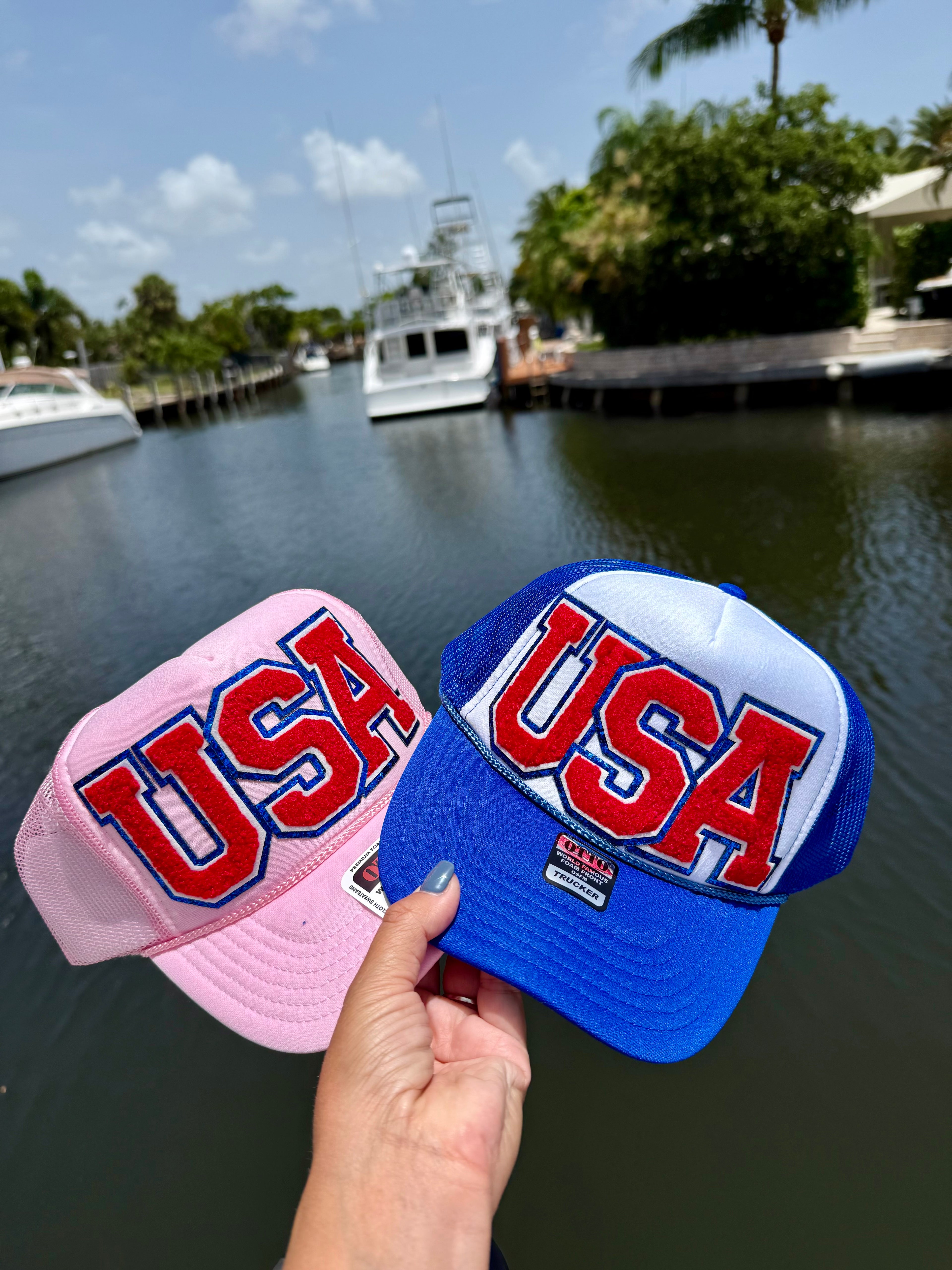 USA Patch Trucker Hat - BFF Here