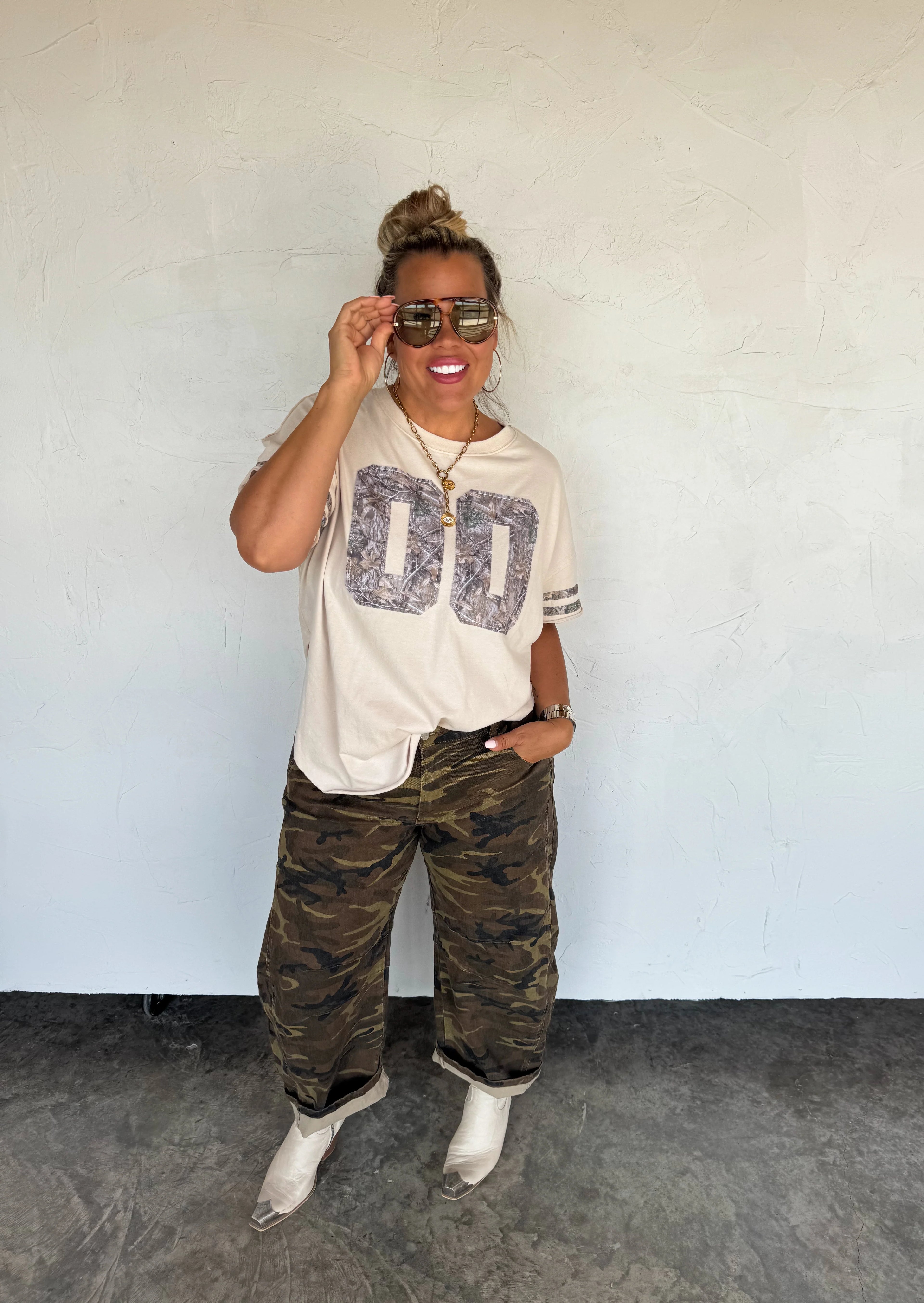 PREORDER: Bex Camo Barrel Jeans by Blakeley (ETA: Early November) - BFF Here