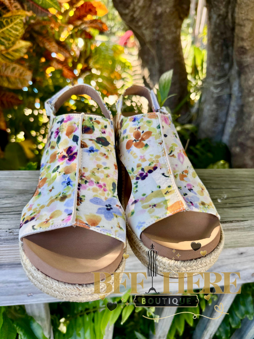 Carley - Natural Mini Floral Jute by Corkys - BFF Here