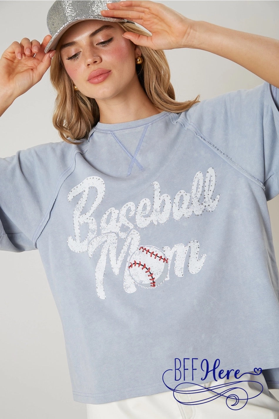 PREORDER: Home Run Mom: Vintage Washed Baseball Top (Ships End of February ) - BFF Here