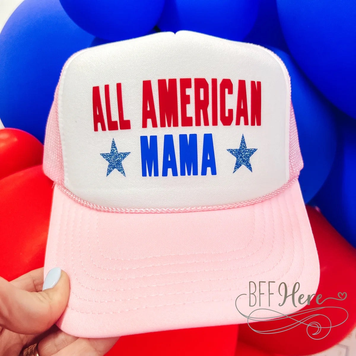 ‘All American Mom’ Trucker Hat: Sport Your Pride! - BFF Here