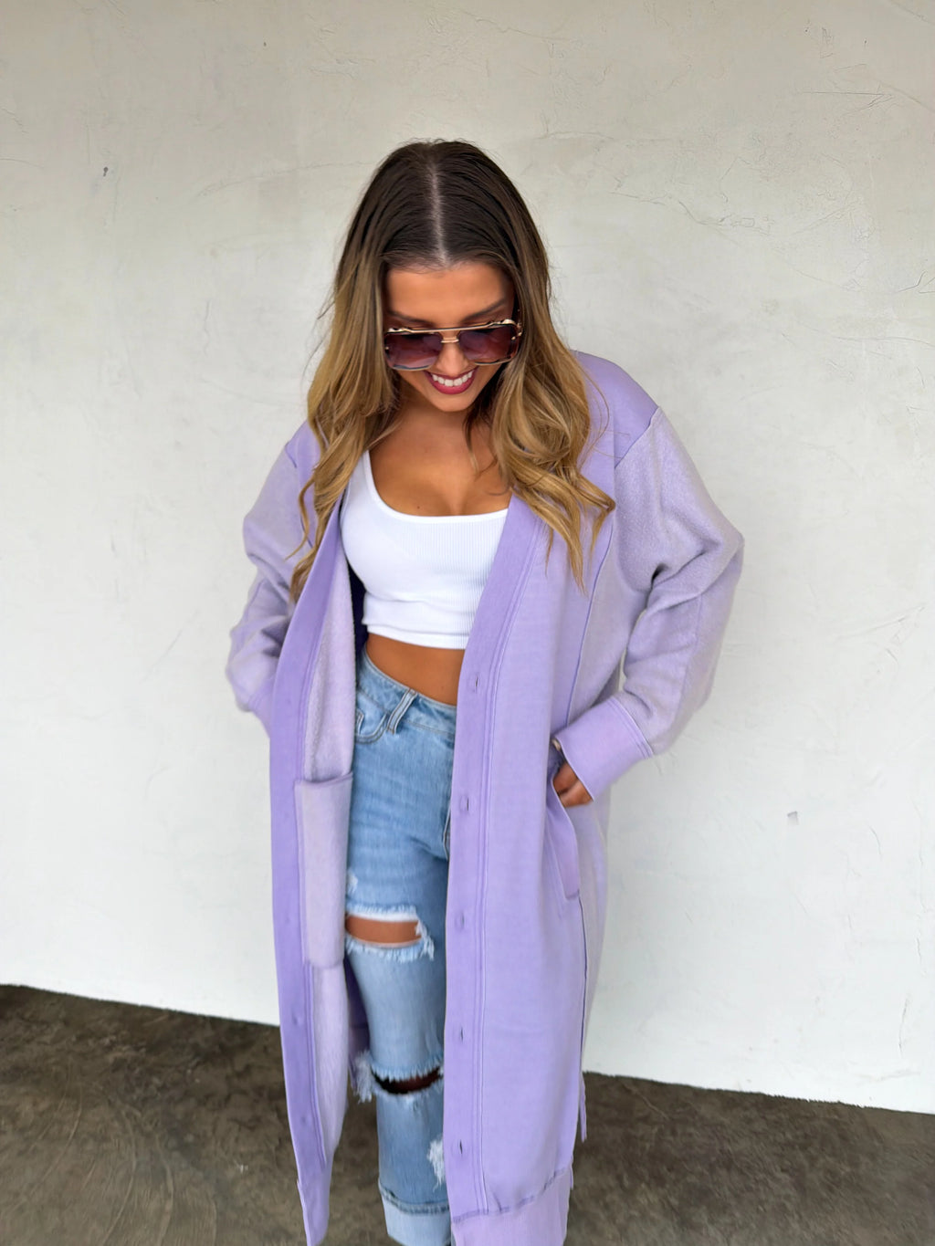 PREORDER: Desi Sweatshirt Cardigan by Blakeley (ETA Late February/ Early March) - BFF Here