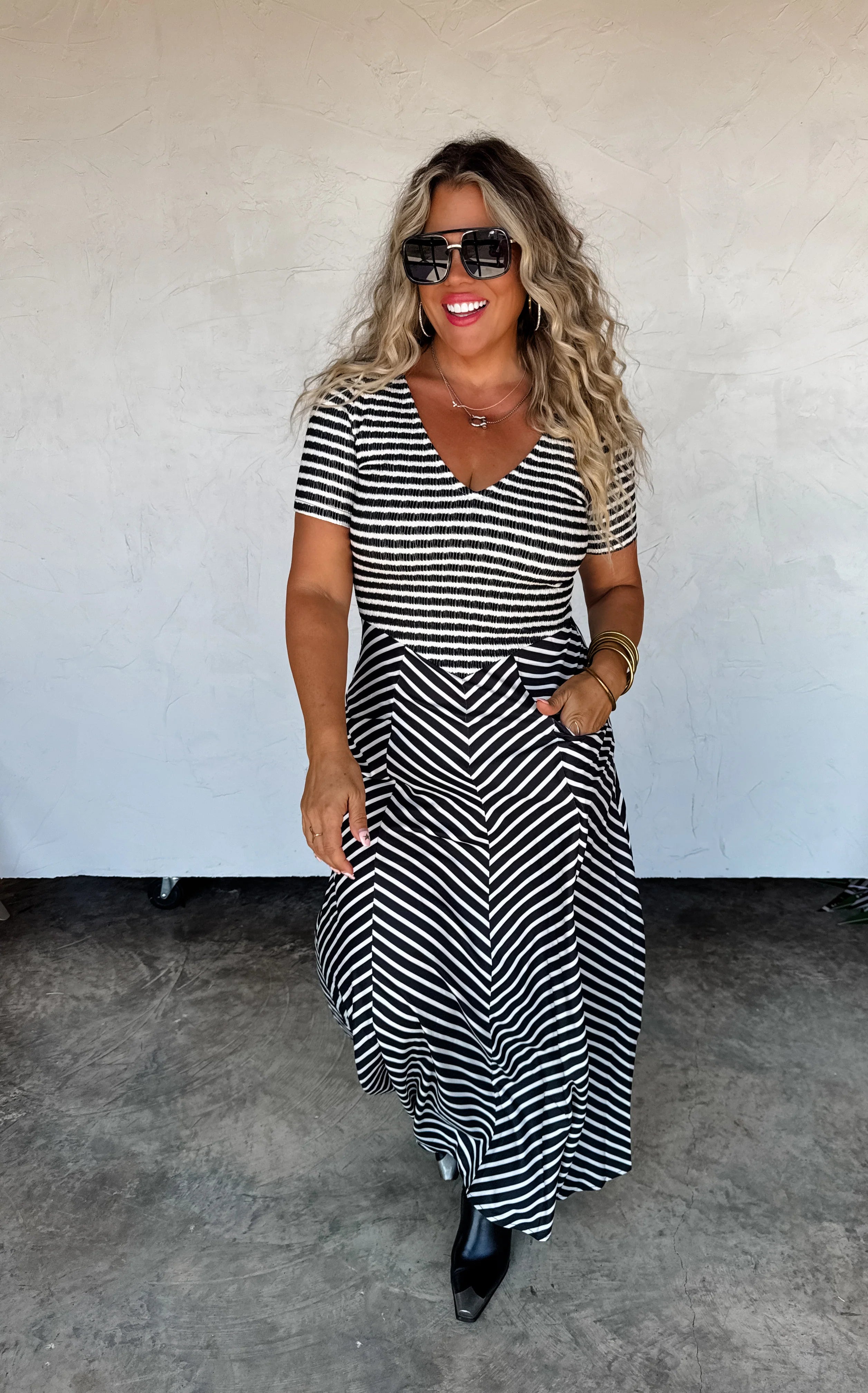 PREORDER: Calista Stripe Dress by Blakeley (ETA: Mid November) - BFF Here