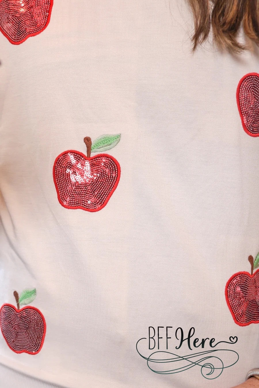PREORDER - Apple Orchard Sequin Sweatshirt by Jess Lea (Ships Beginning of September) - BFF Here