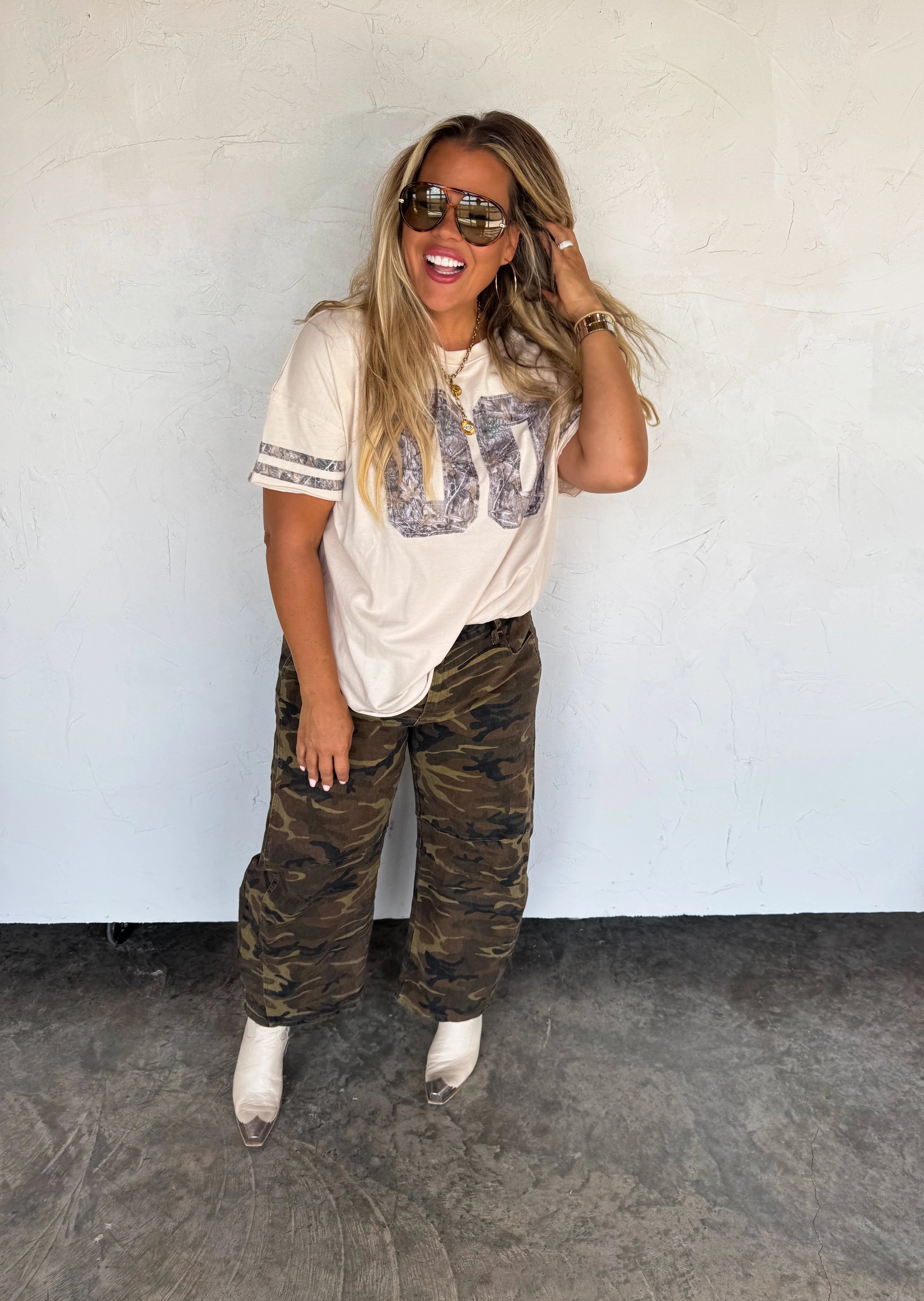 PREORDER: Bex Camo Barrel Jeans by Blakeley (ETA: Early November) - BFF Here
