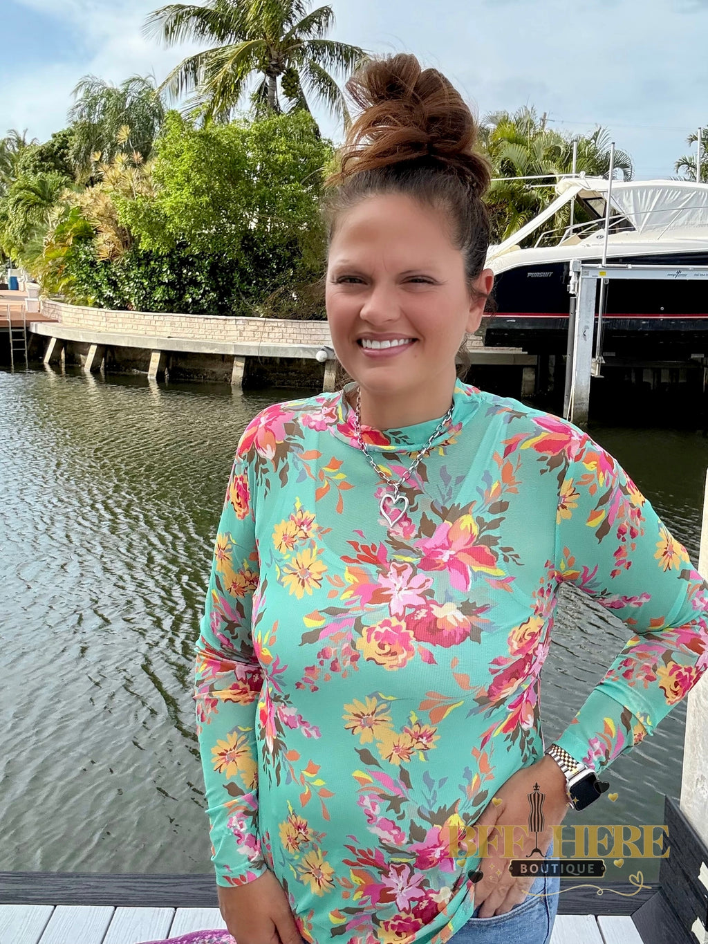Floral Queen Mesh Top by Sterling Kreek - BFF Here