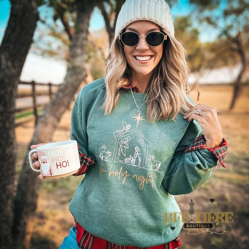 Oh Holy Night Sweatshirt - BFF Here
