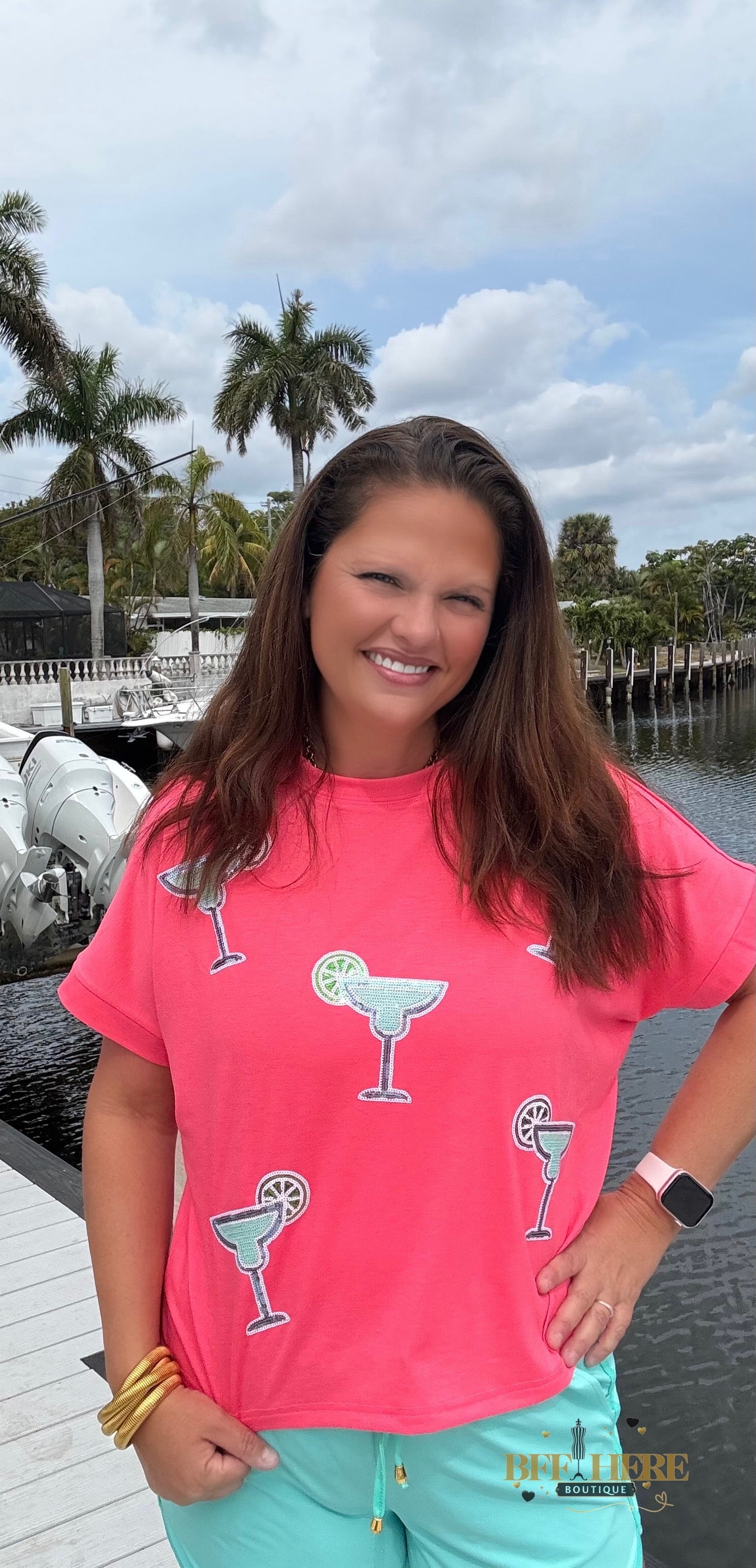Margaritaville Sequin Patch Top by Jess Lea - BFF Here