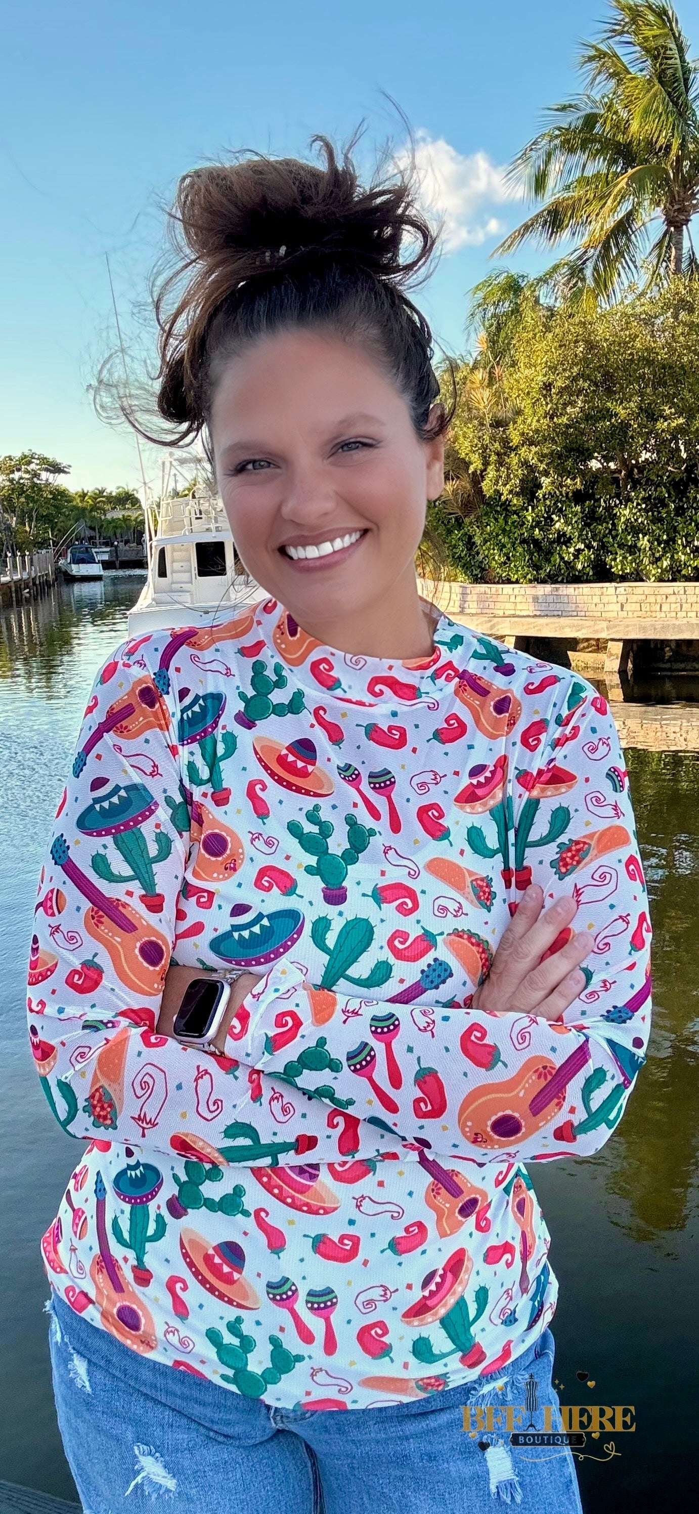 Time To Fiesta Mesh Top by Sterling Kreek - BFF Here