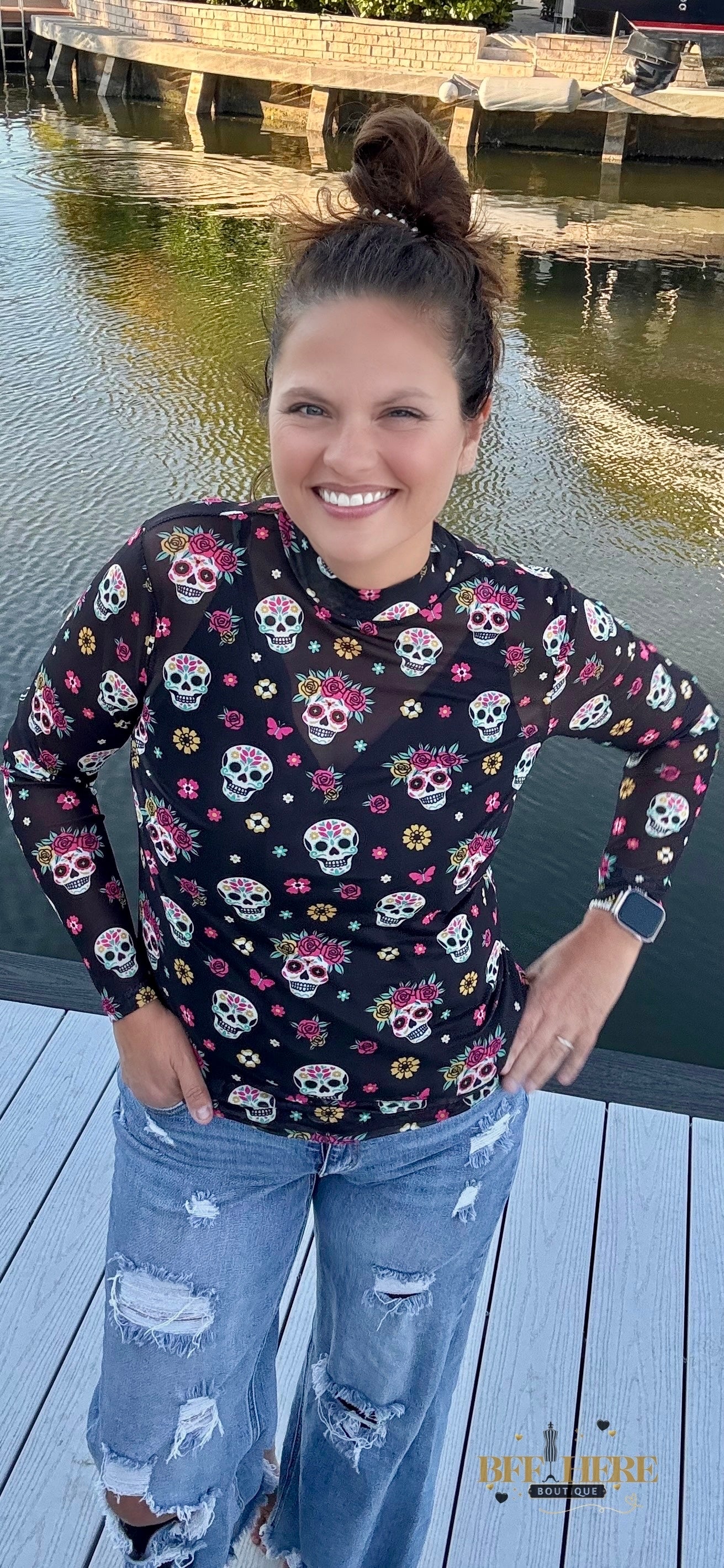 Life Is Brief Mesh Top by Sterling Kreek - BFF Here