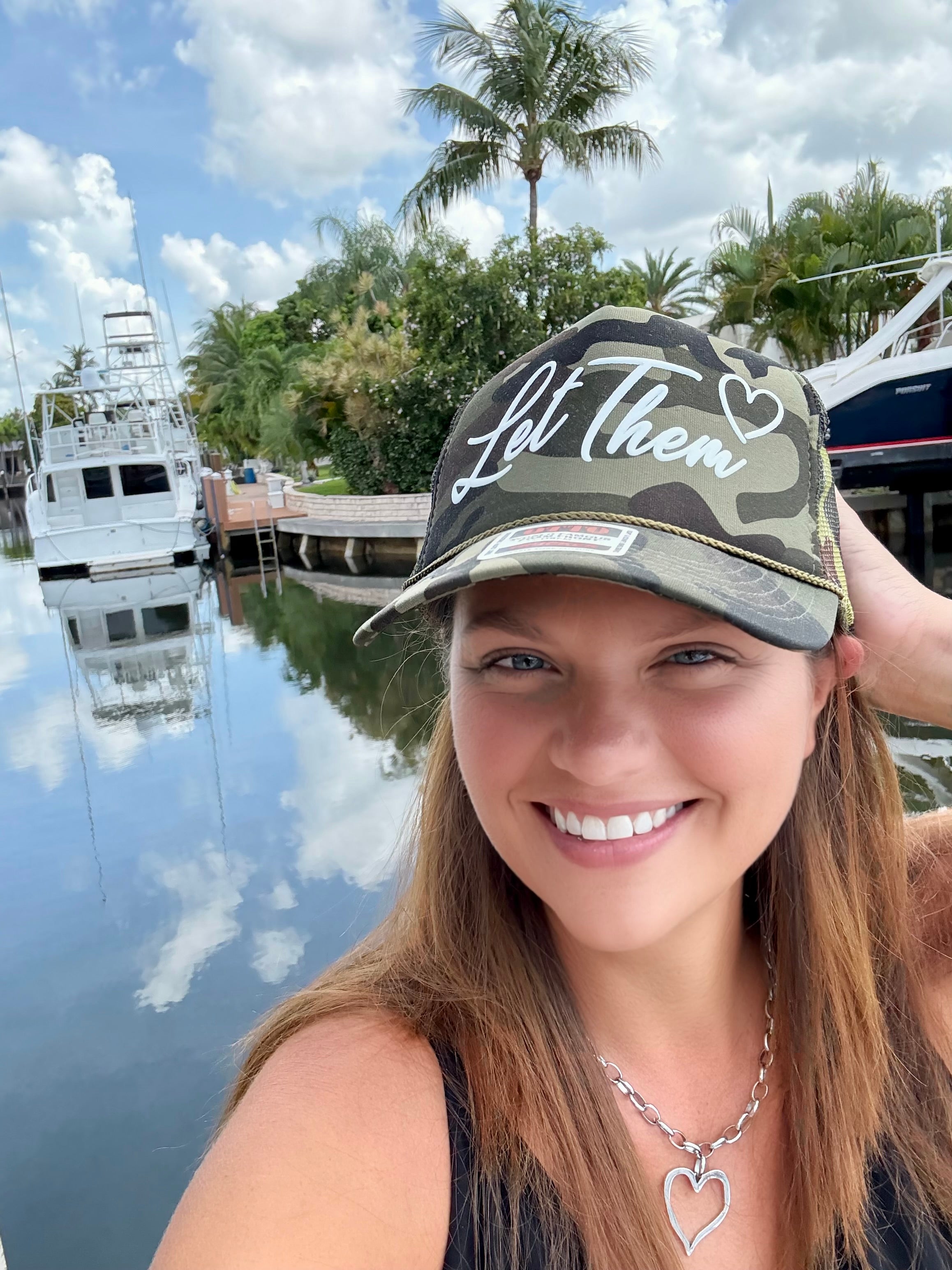 Let Them Puff Camo Trucker Hat - BFF Here