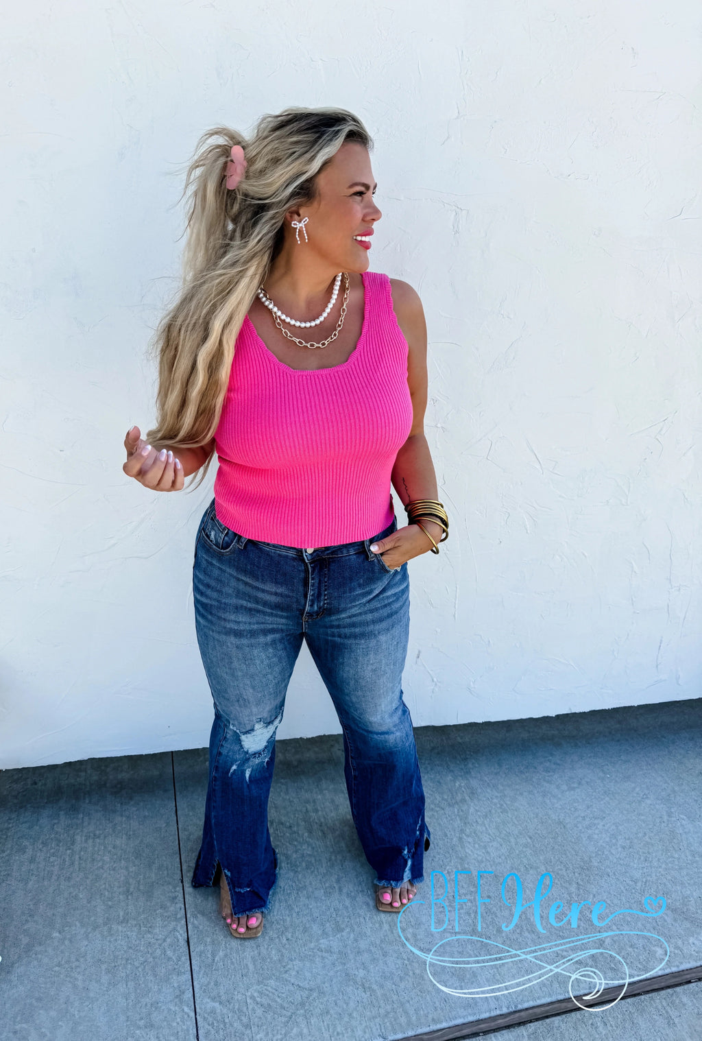 PREORDER: Lillian Scalloped Knit Tank by Blakeley / Choice of Color (Ships Beginning of May) - BFF Here