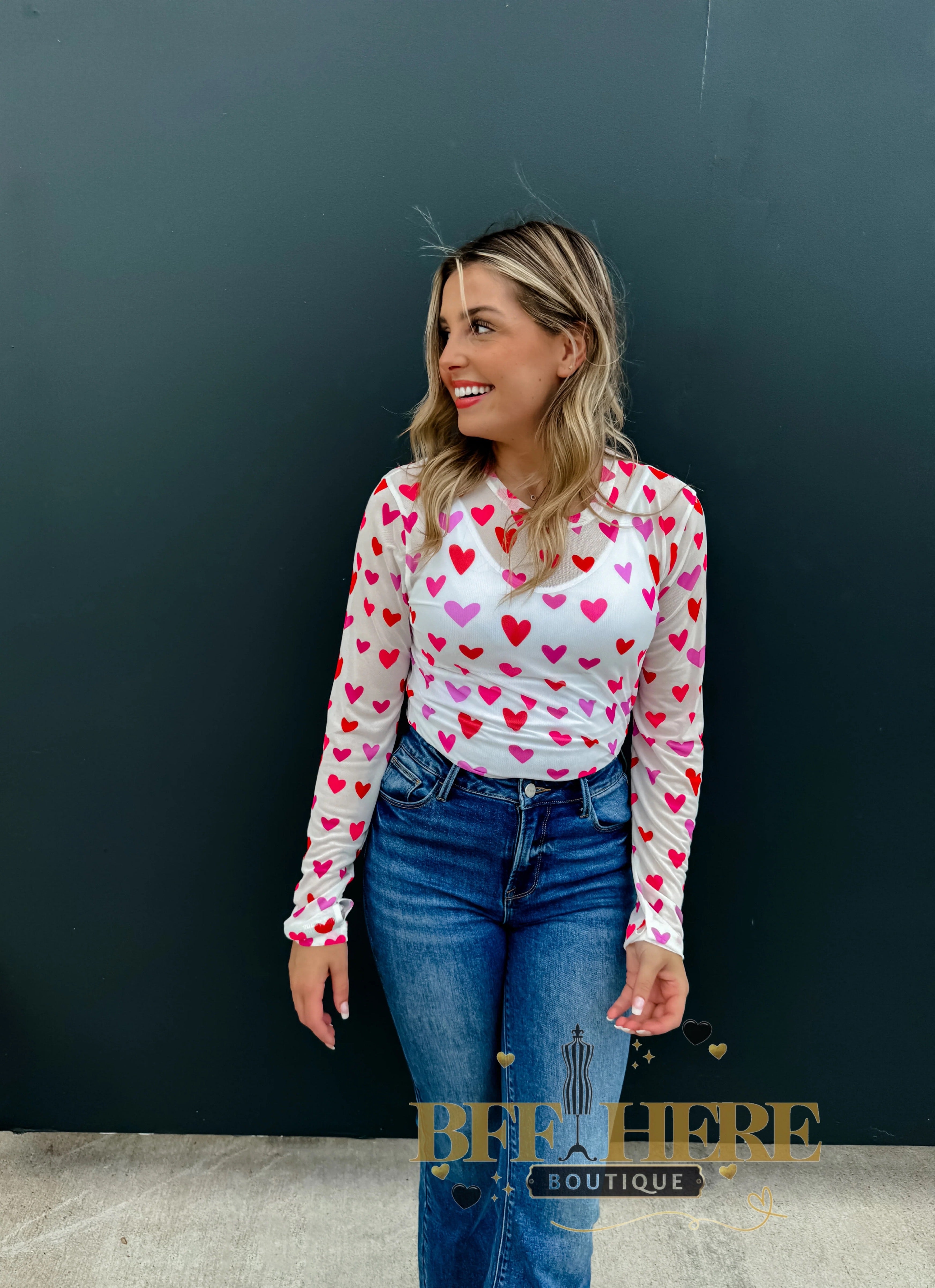 Valentine’s Dress It Up Mesh Tops by Blakeley - BFF Here