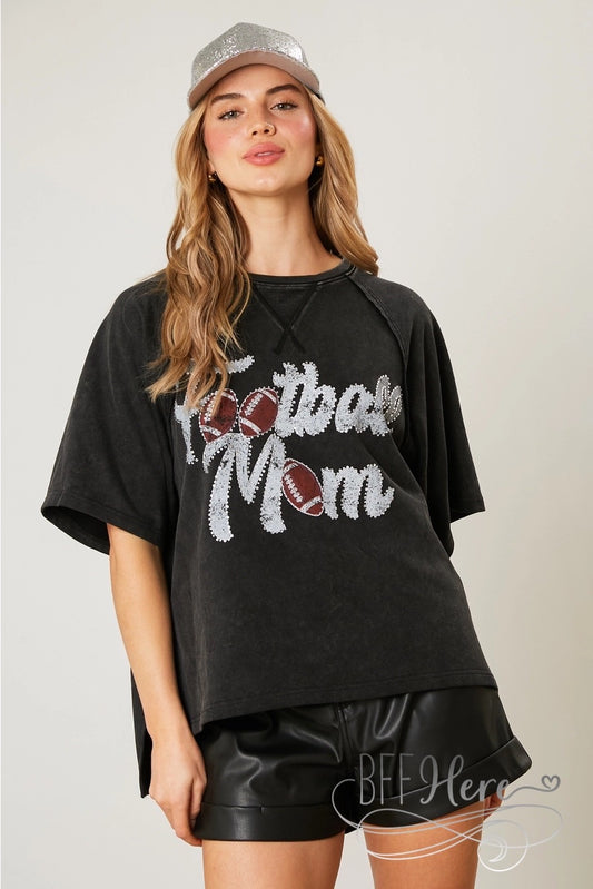 Game Day Glam: Sparkling 'Football Mom' Tee - BFF Here