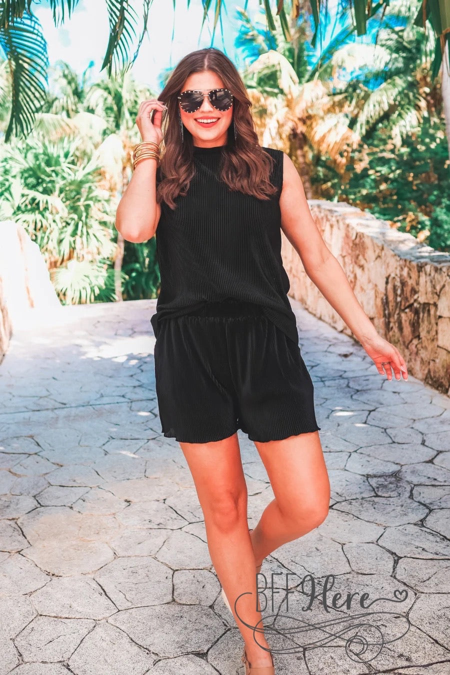 Hard To Resist Pleated Set by Jess Lea / Choice of Color - BFF Here