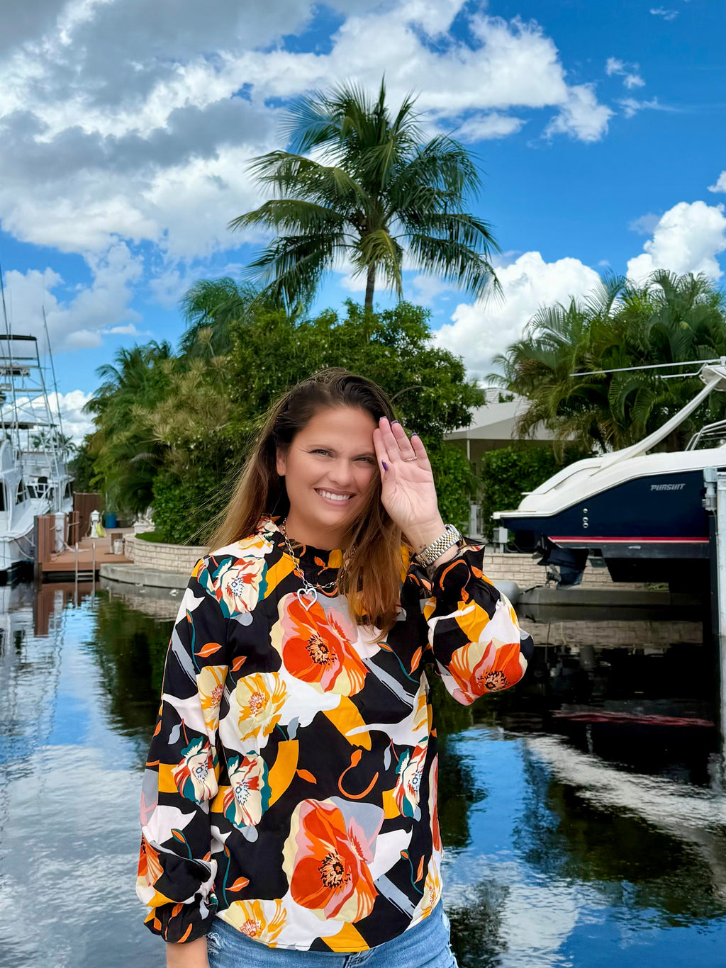 Bold Blooms Statement Top - BFF Here