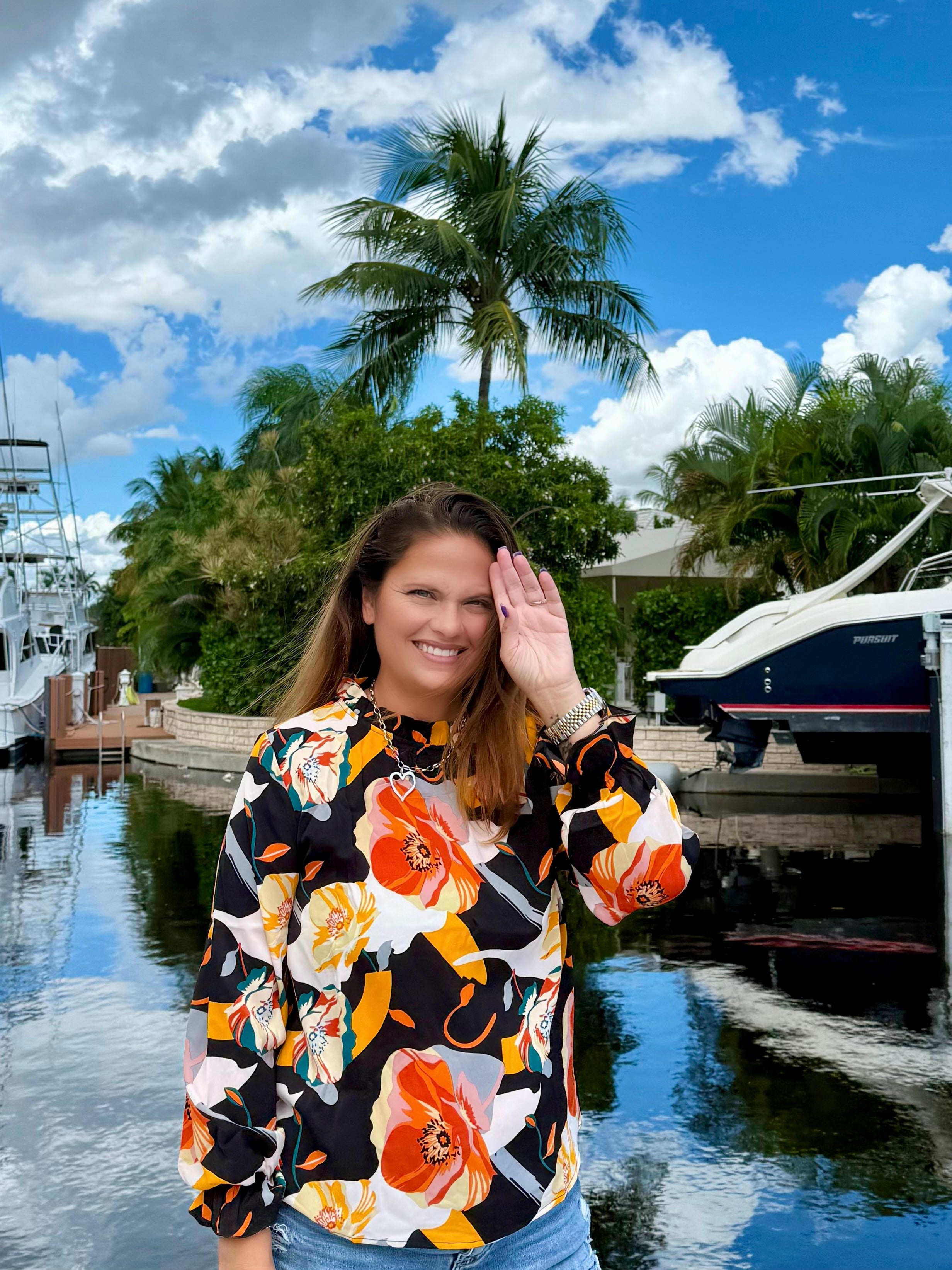 Bold Blooms Statement Top - BFF Here