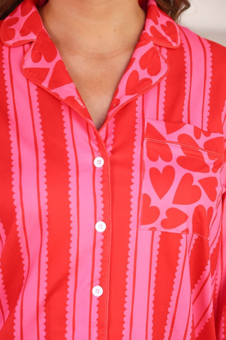 PREORDER: Heartfelt Stripes Ruffle Pajama Set by Jess Lea (ETA: Late December)