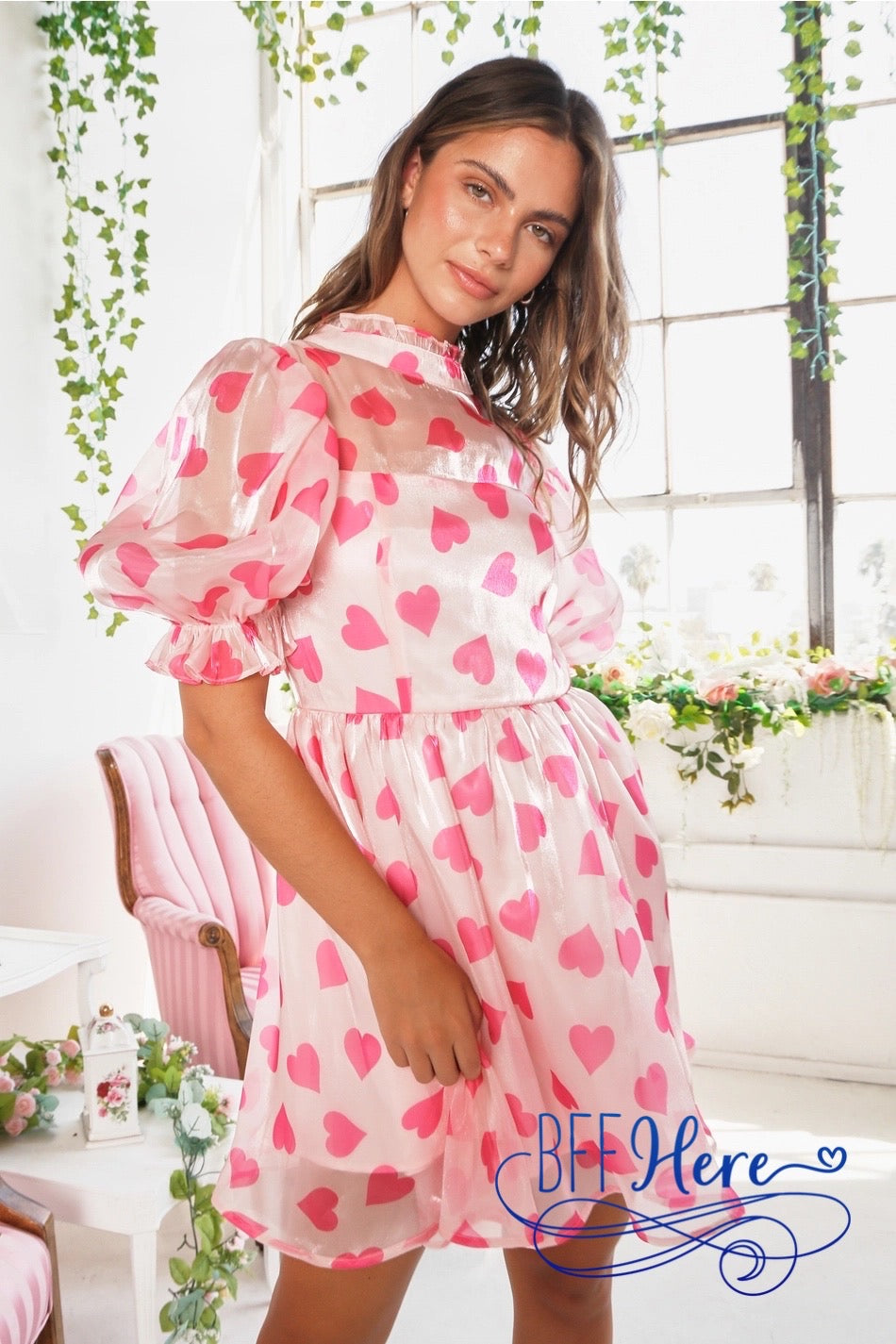 Romantic Whimsy: Heart Organza Dress - BFF Here