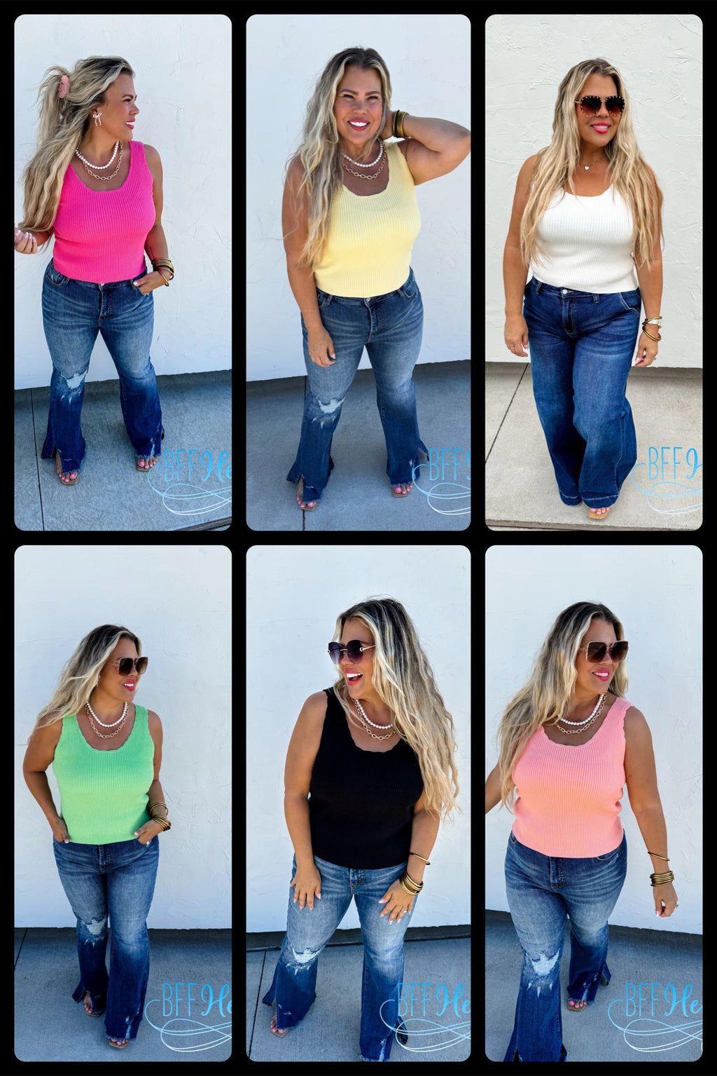 PREORDER: Lillian Scalloped Knit Tank by Blakeley / Choice of Color (Ships Beginning of May) - BFF Here