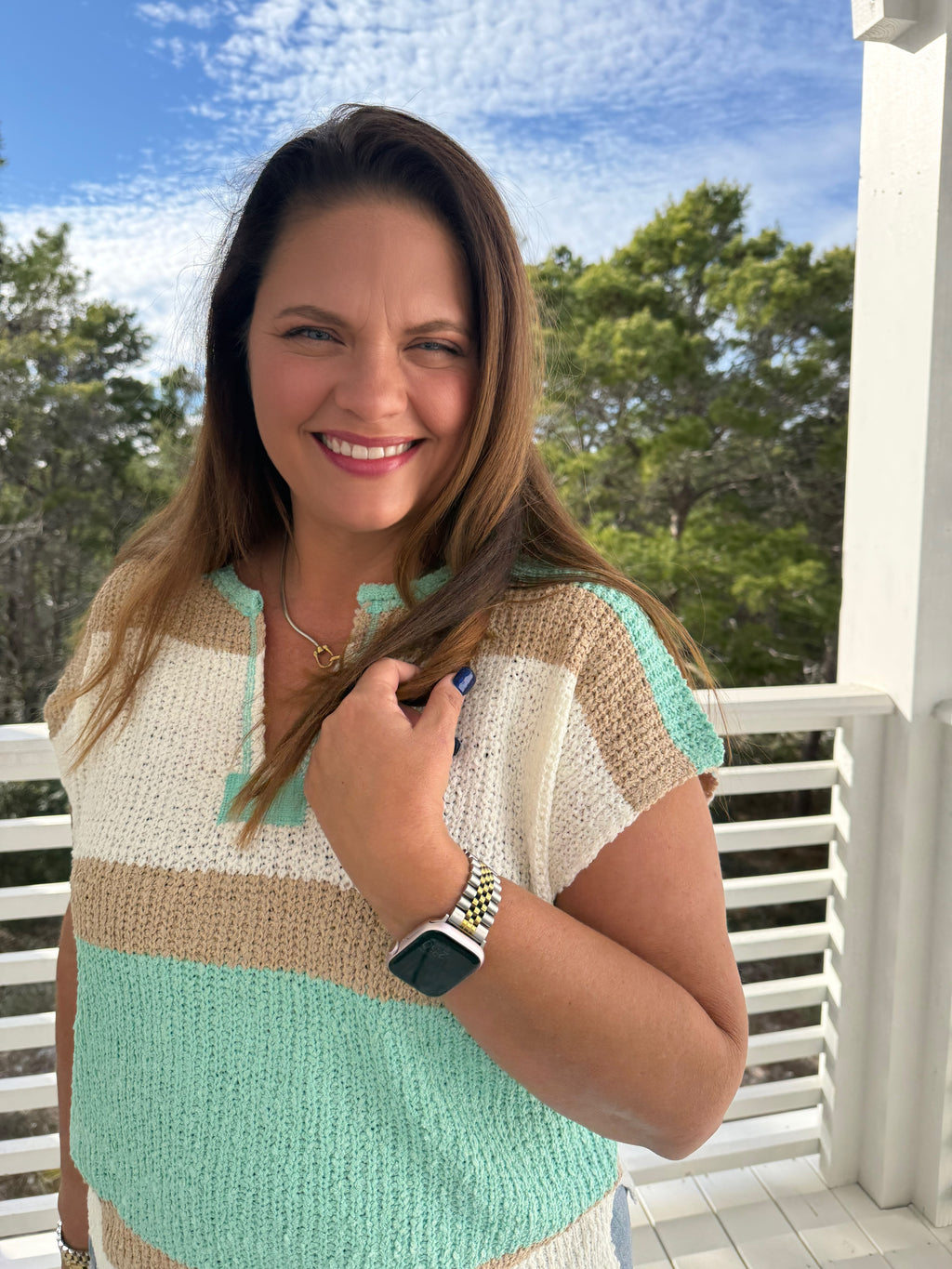 Short Sleeve Color Block Stripe Top by Sew In Love (Ships 2-3 weeks) - BFF Here