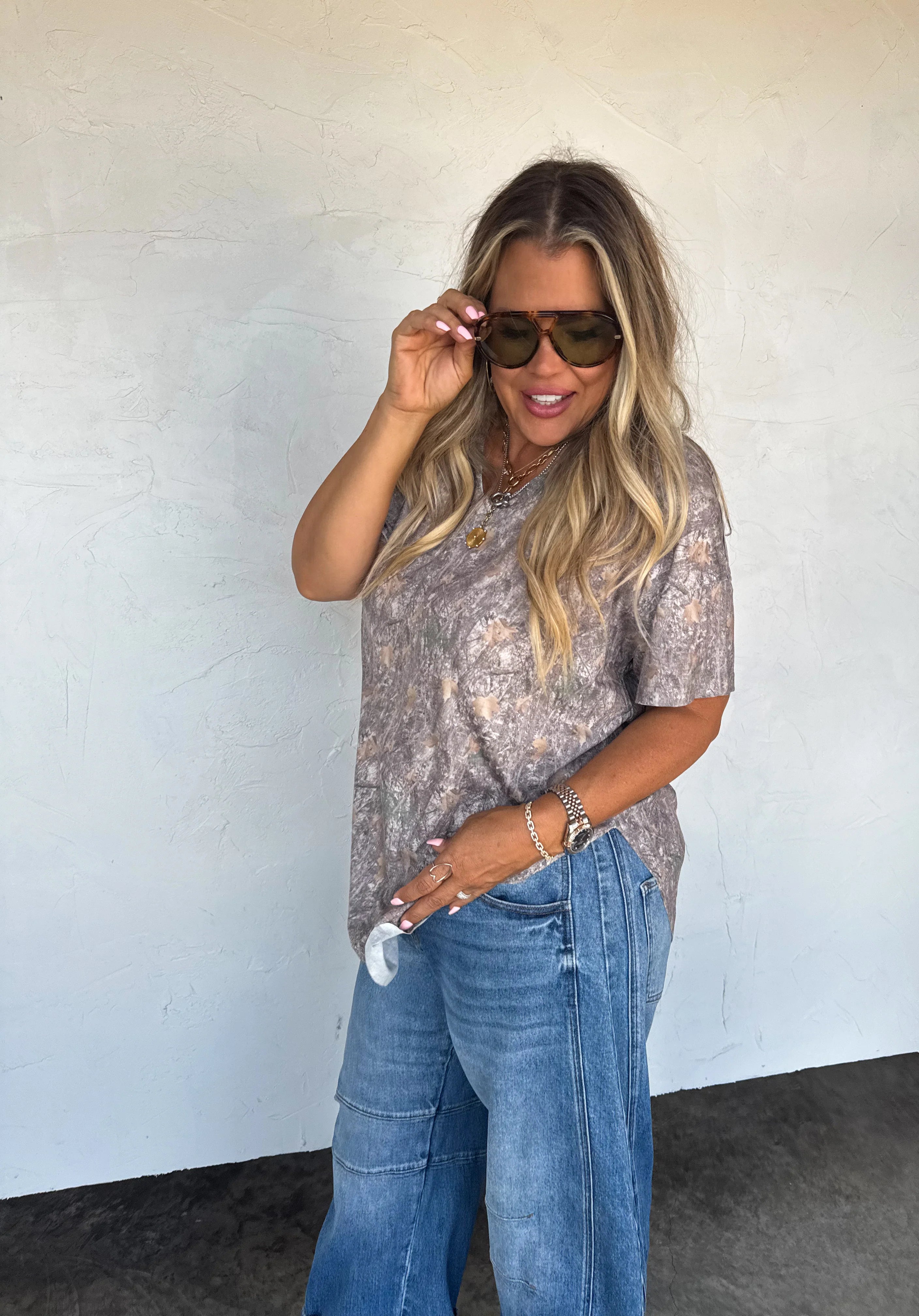 PREORDER: Joey V-Neck Washed Cotton Boyfriend Tee by Blakeley (ETA: Early December) - BFF Here