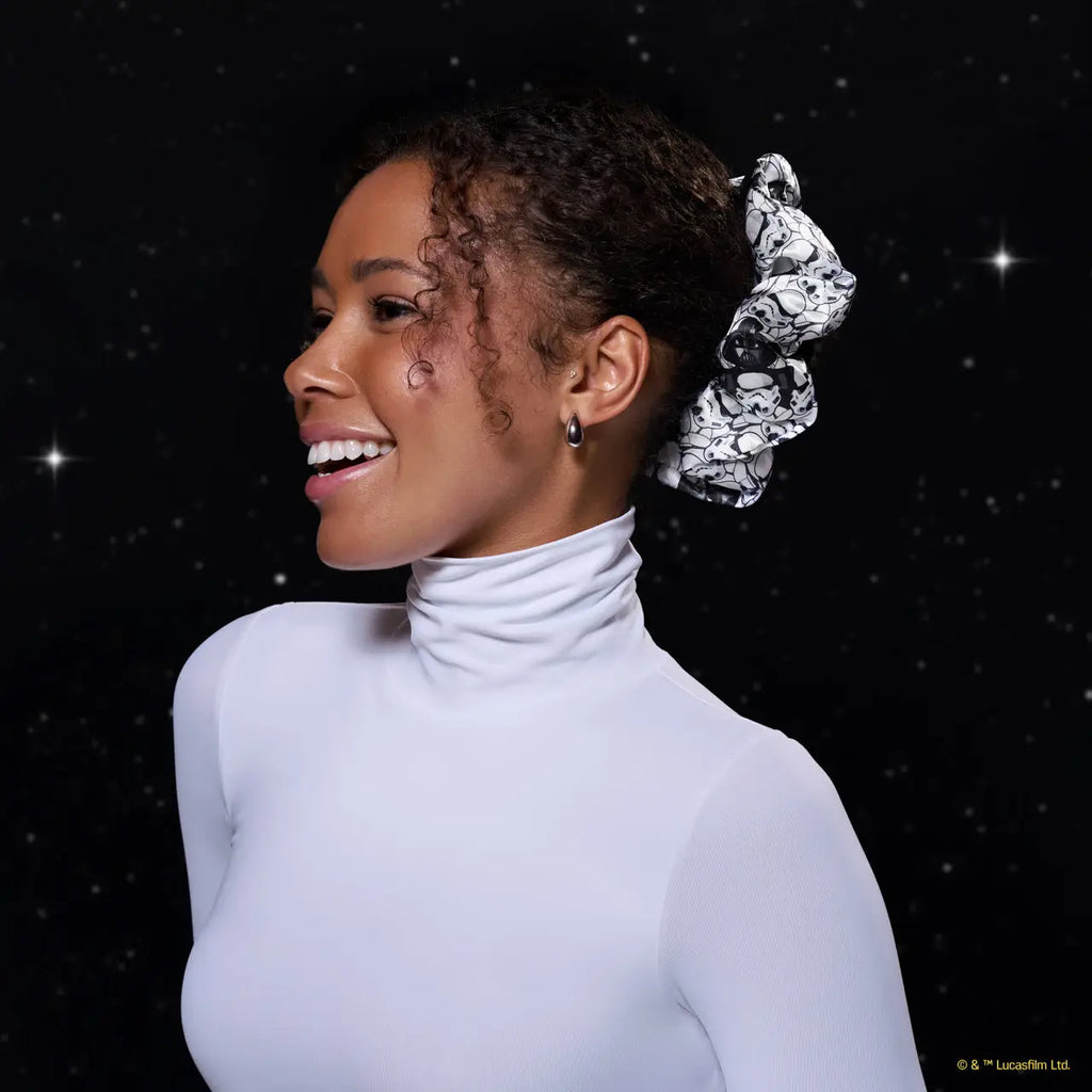 Star Wars™ & Kitsch Pillow Scrunchies® in Satin - R2-D2 & Stormtroopers (Ships Mid December)