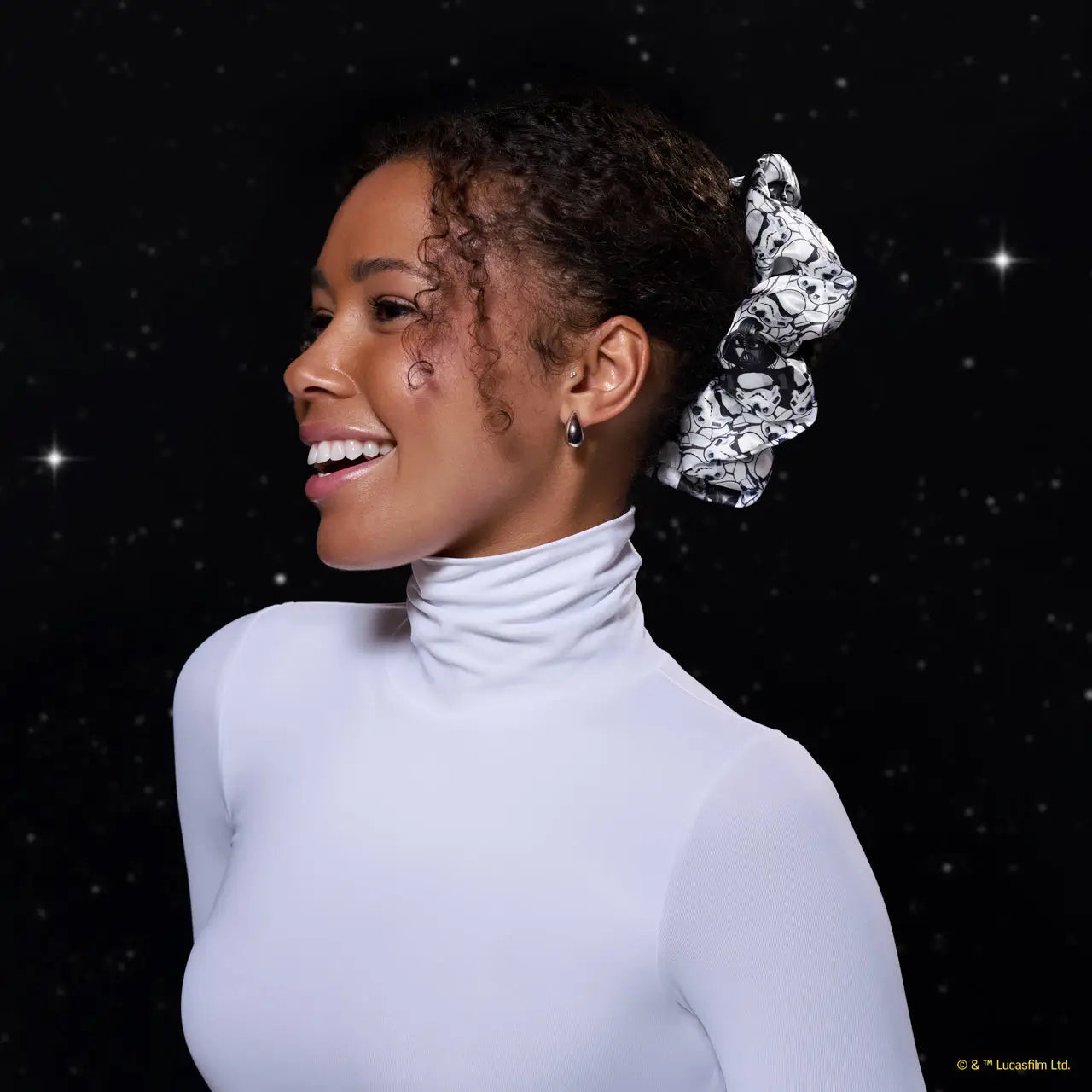 Star Wars™ & Kitsch Pillow Scrunchies® in Satin - R2-D2 & Stormtroopers (Ships Mid December)