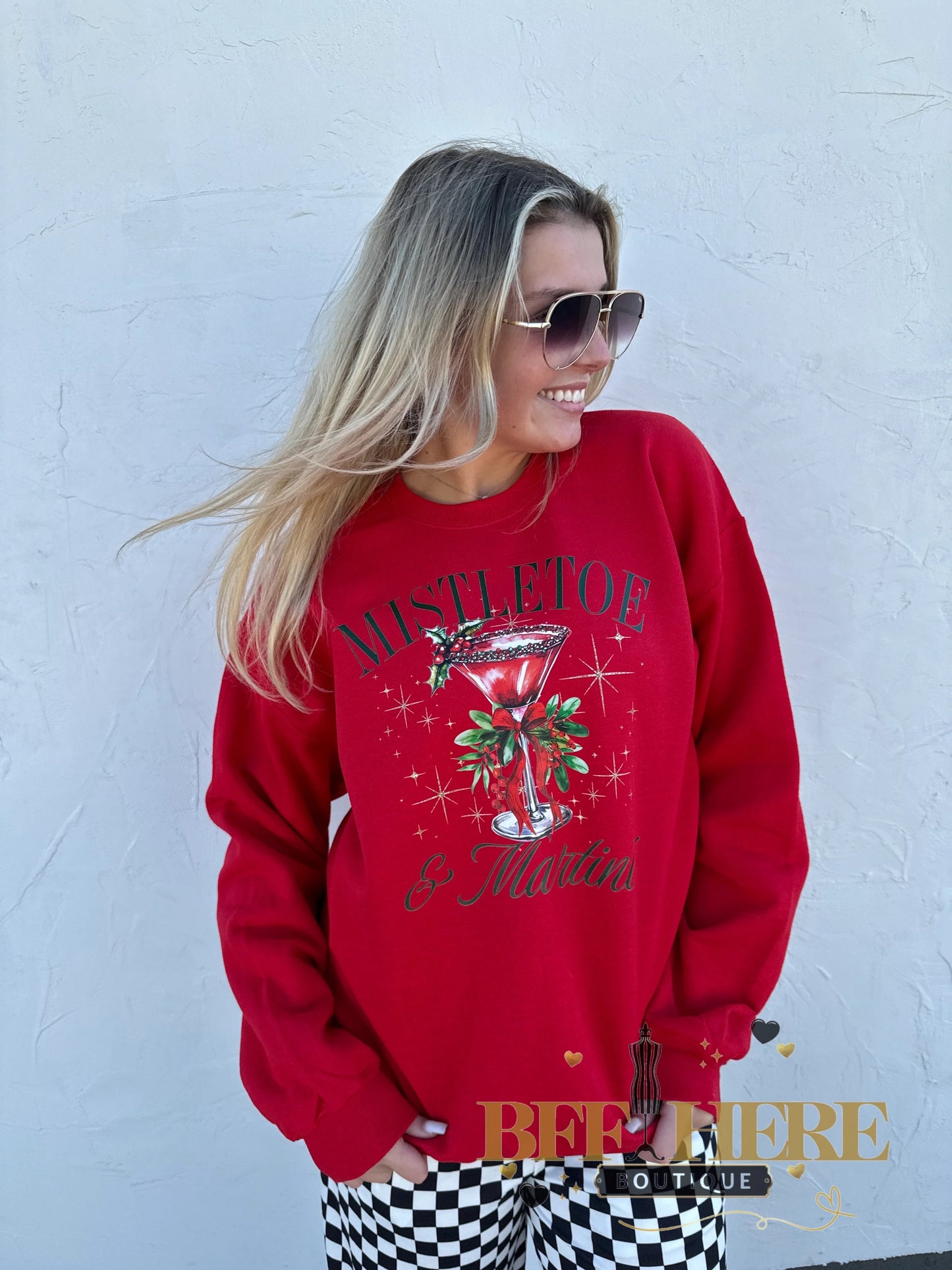 Mistletoe and Martini Sweatshirt by Blakeley