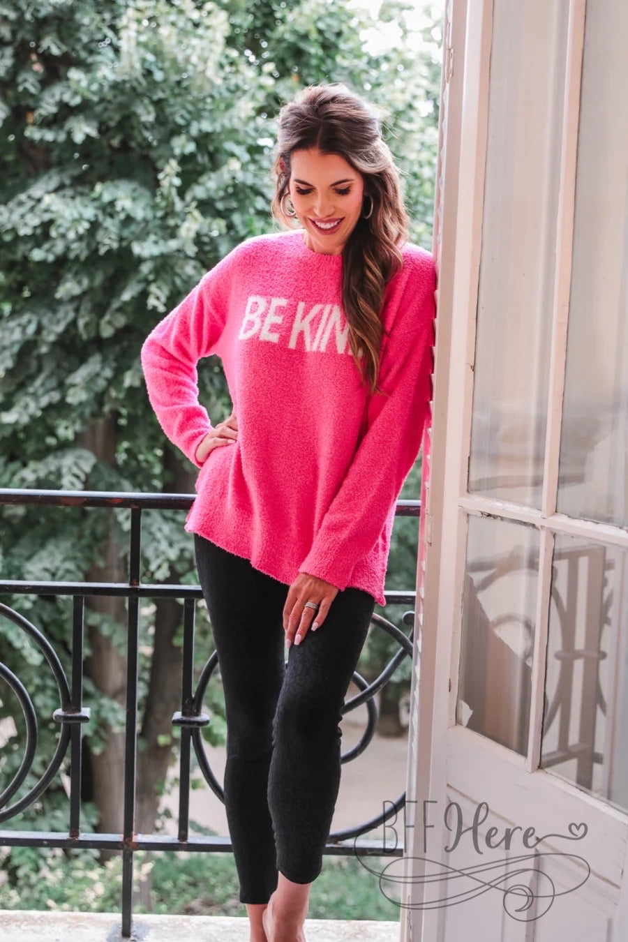 Be Kind Cozy Sweater - BFF Here