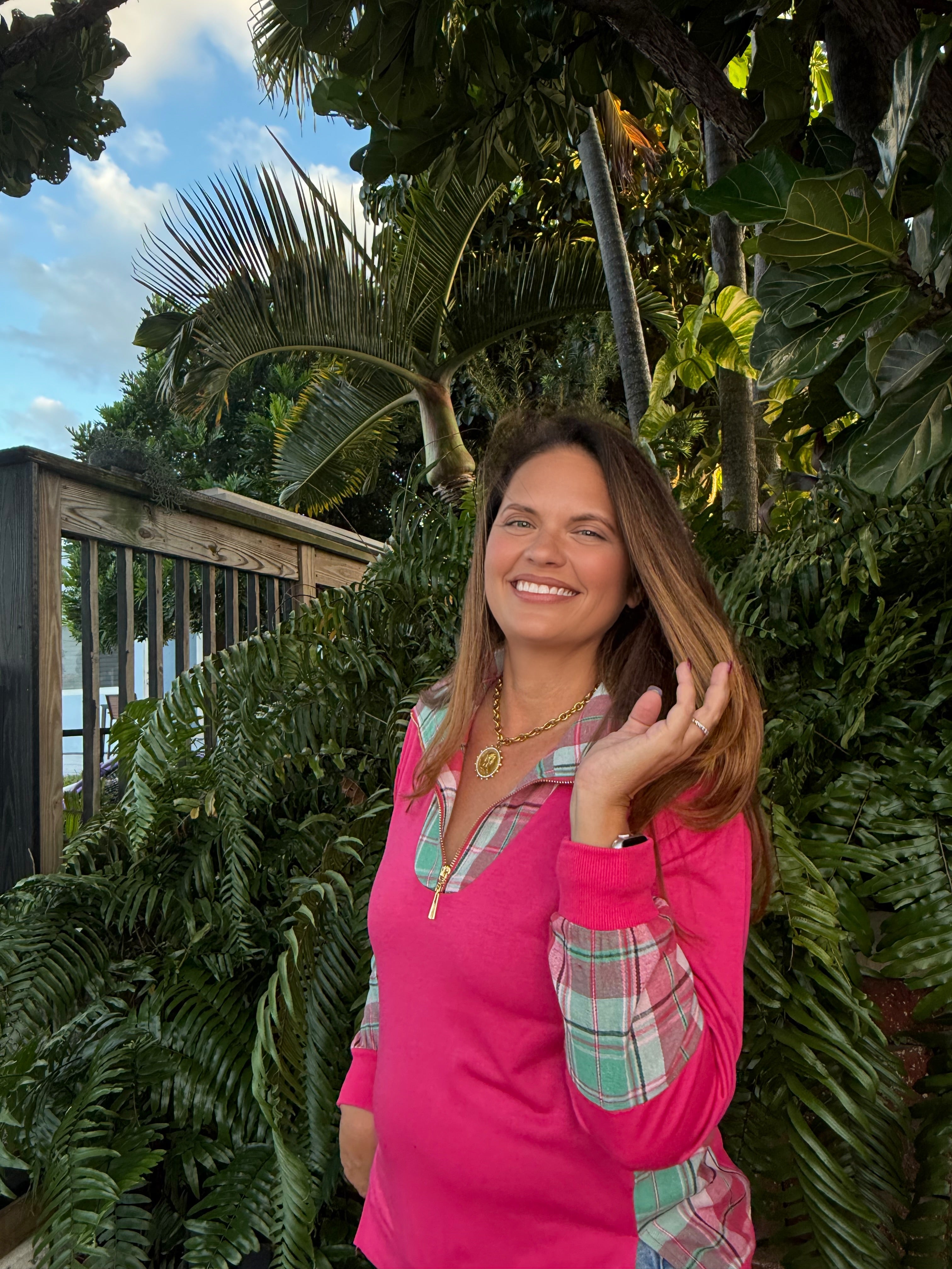 Juniper Plaid Pullover by Jess Lea / Pink - BFF Here