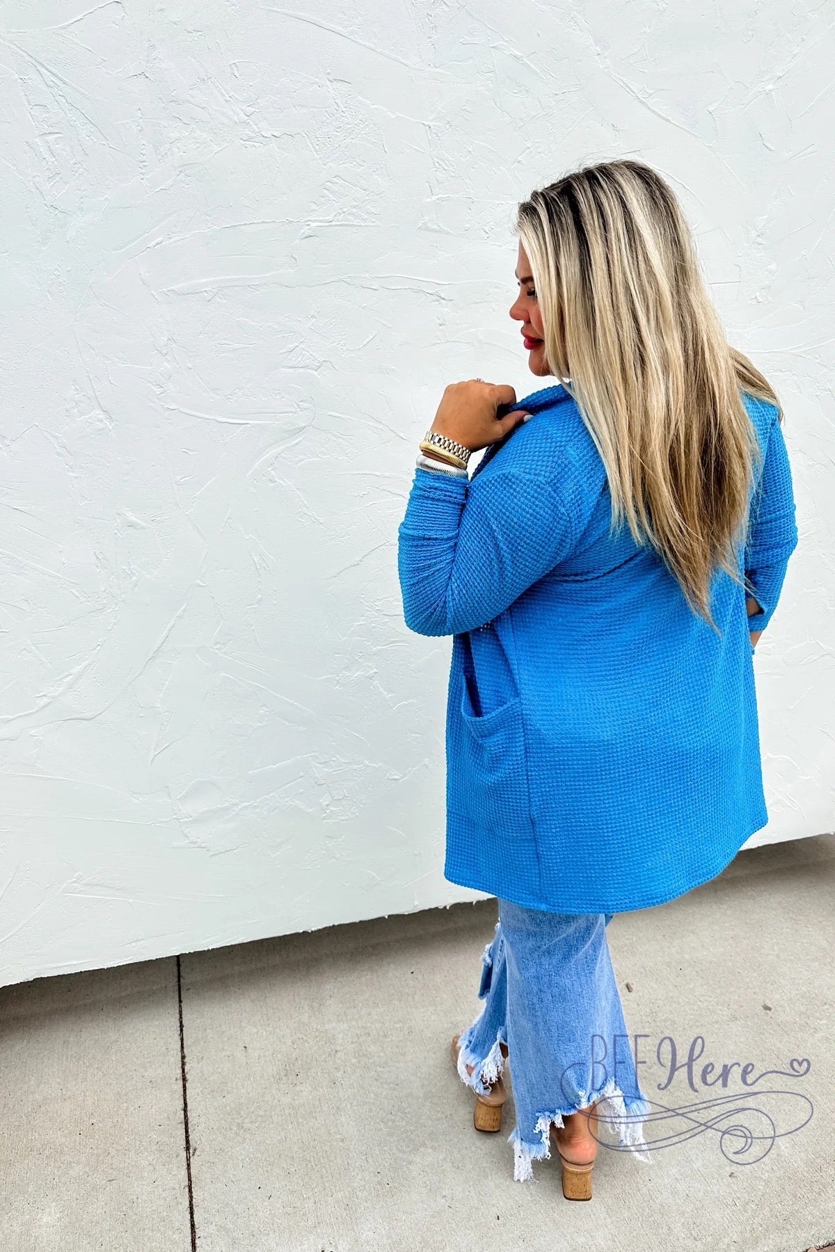 PREORDER— Lola Cardigan / Electric Blue (Ships Middle of November ) - BFF Here