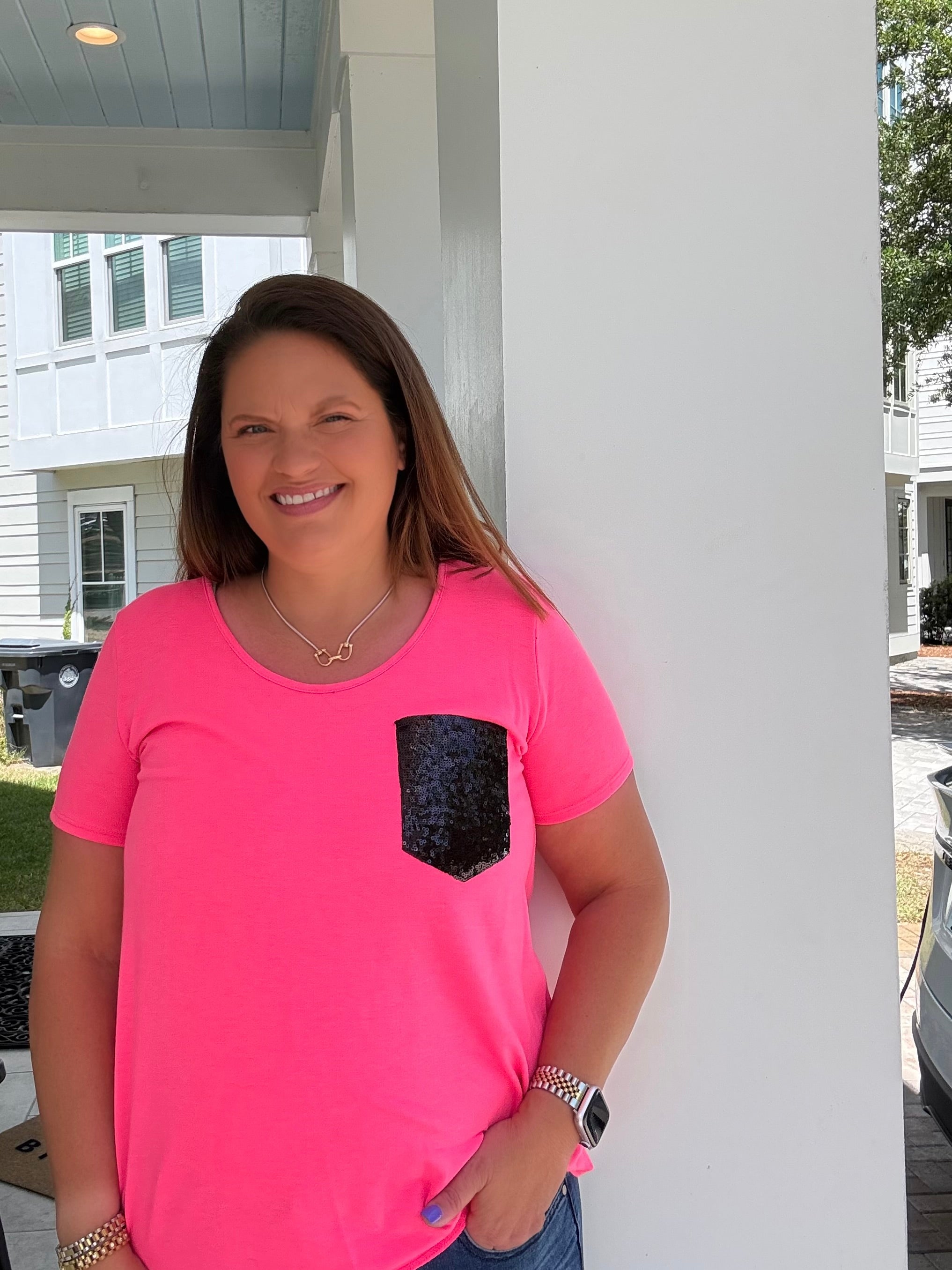 Neon Pink Basic Tee by HeimishUSA (ARRAY) — Ships 2-3 weeks - BFF Here