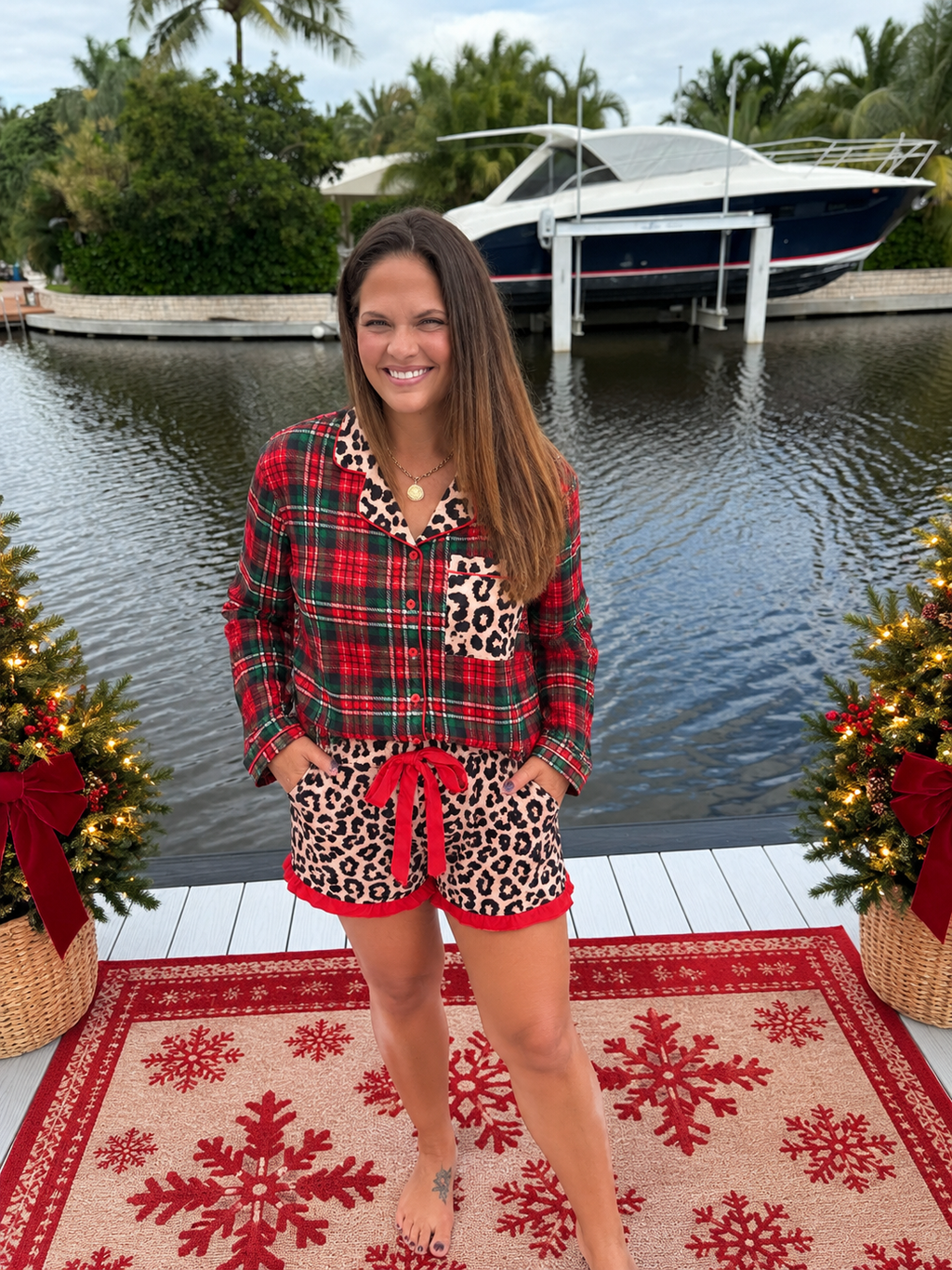 Wrapped in Safari Chic Ruffle Pajama Set by Jess Lea - BFF Here