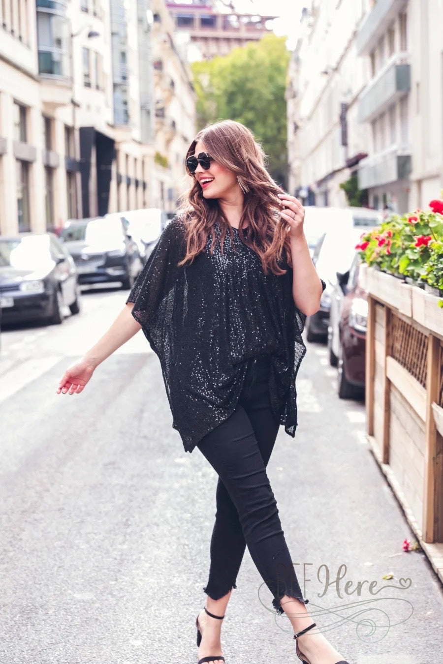 Celebrity Status Sequin Top / Choice of Color - BFF Here