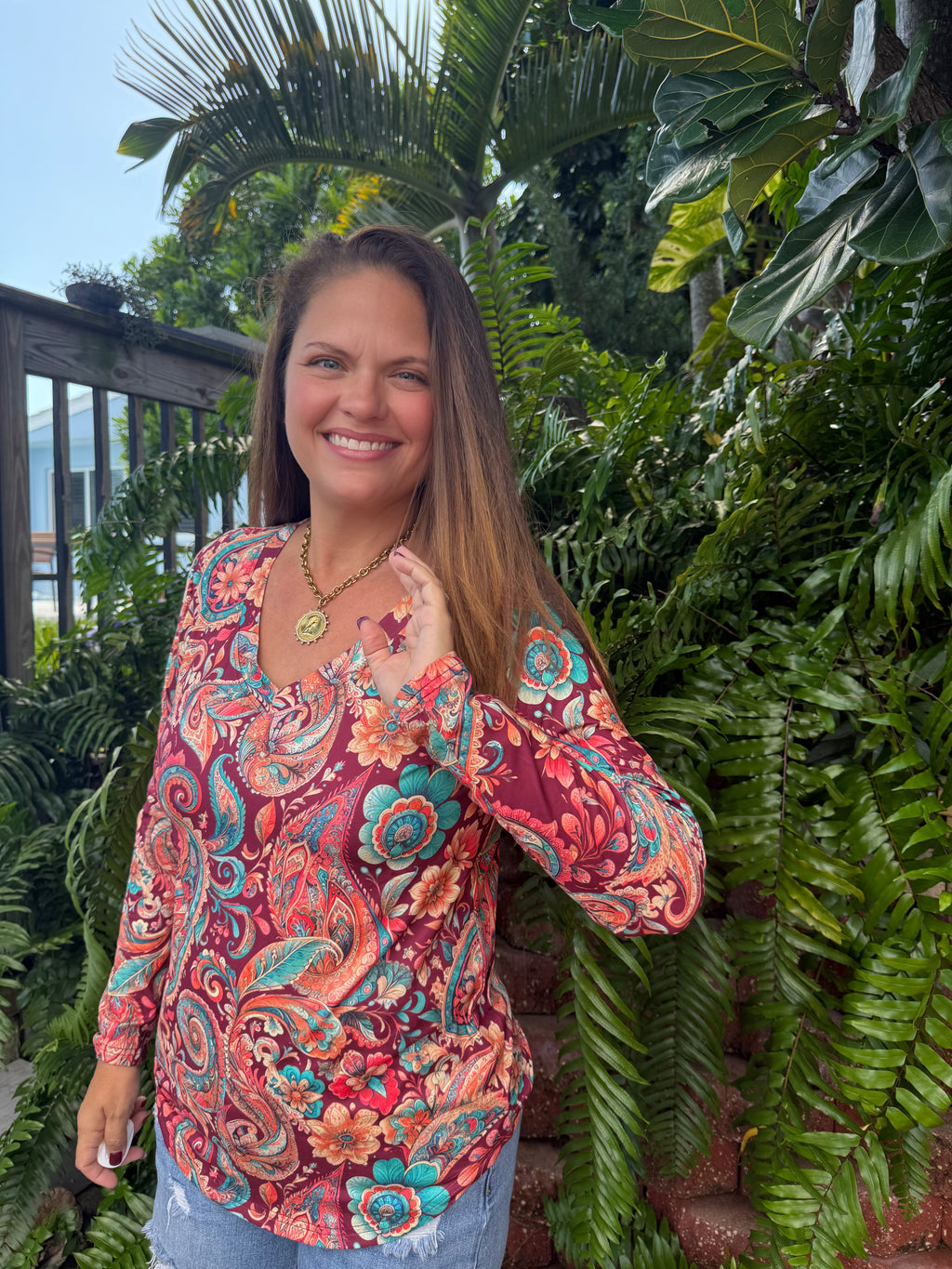 Paisley On The Plain Top by Sterling Kreek - BFF Here