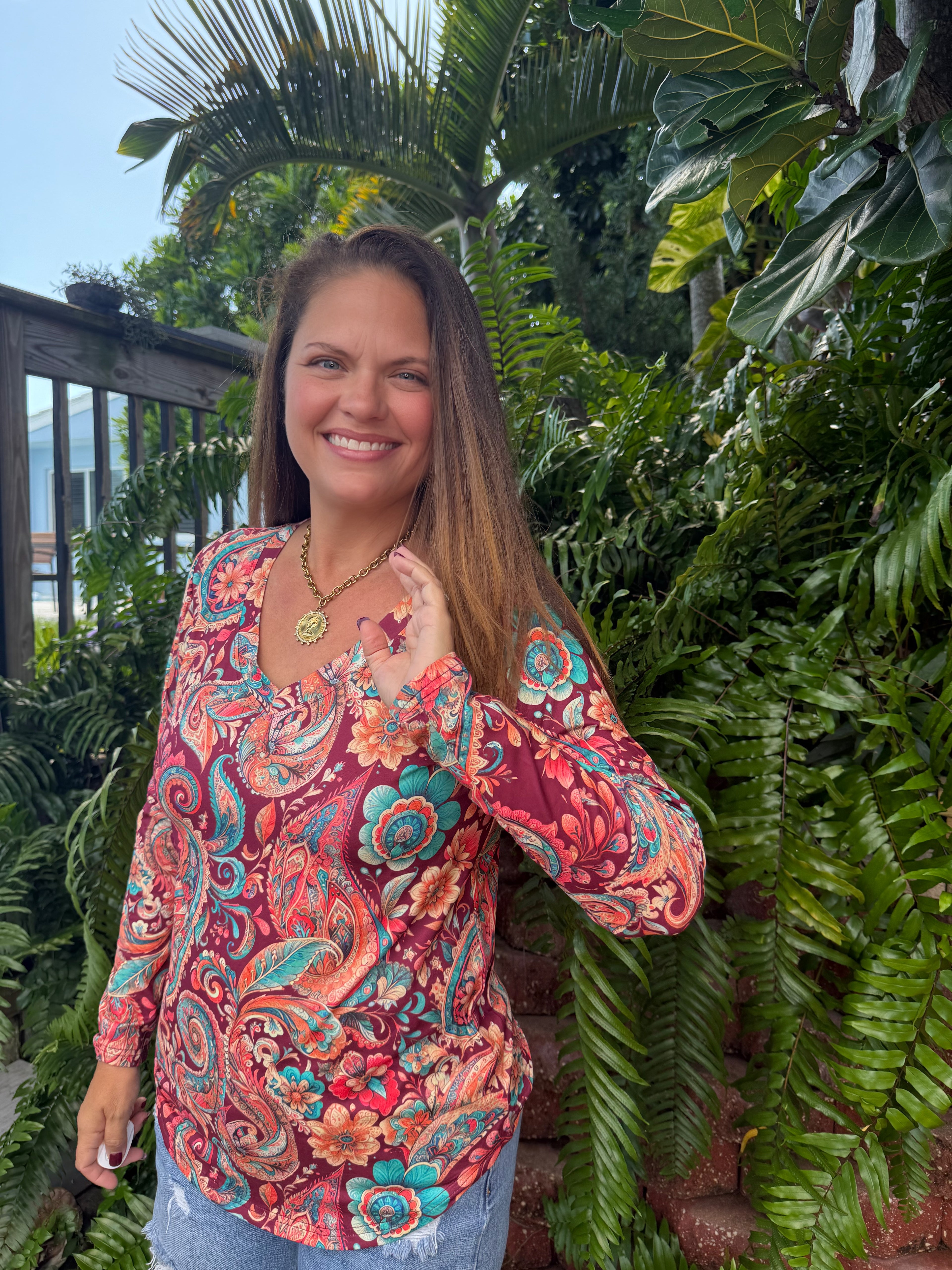 Paisley On The Plain Top by Sterling Kreek - BFF Here