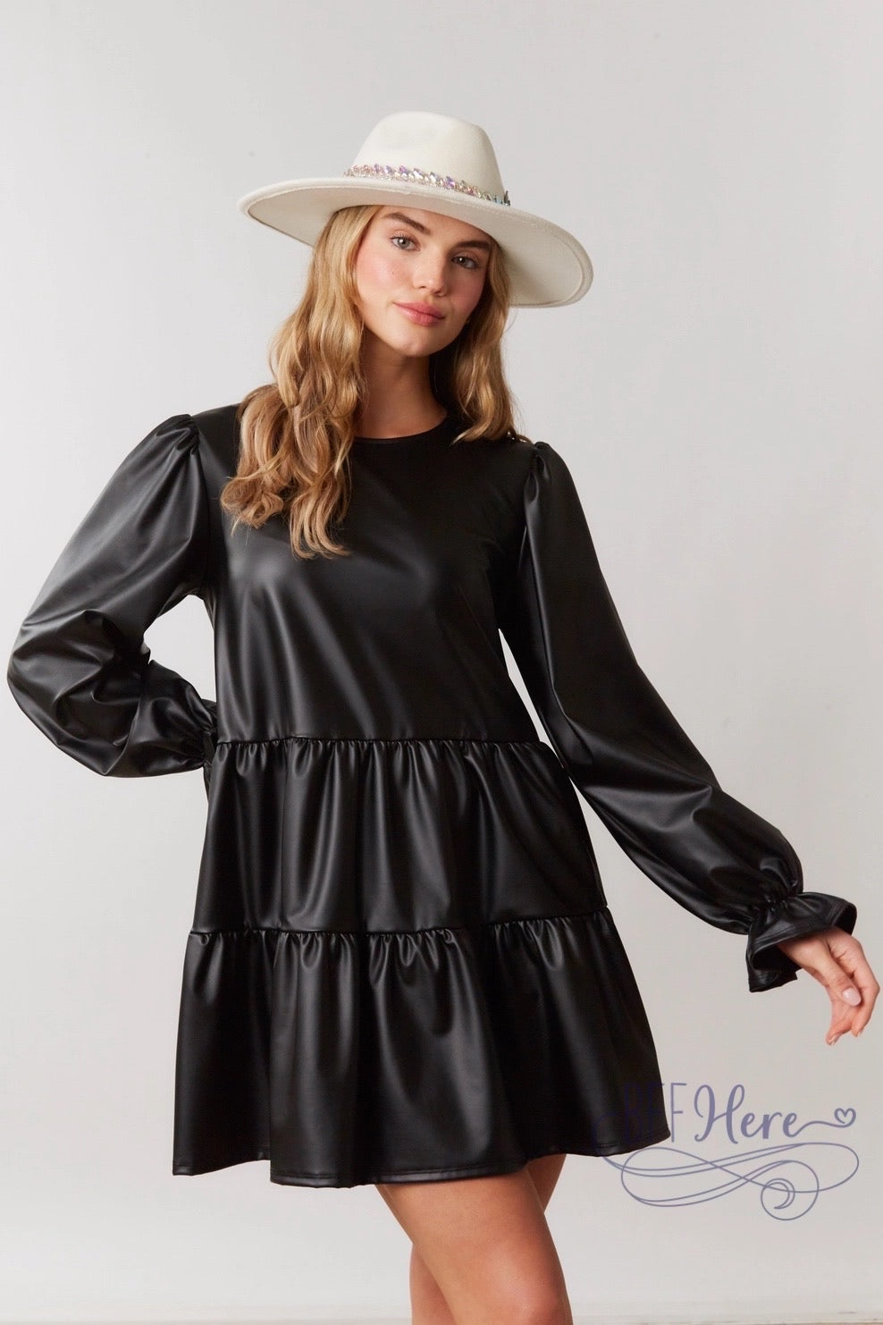 Classic Elegance: Long Sleeve Black Mini Dress for Any Occasion - BFF Here