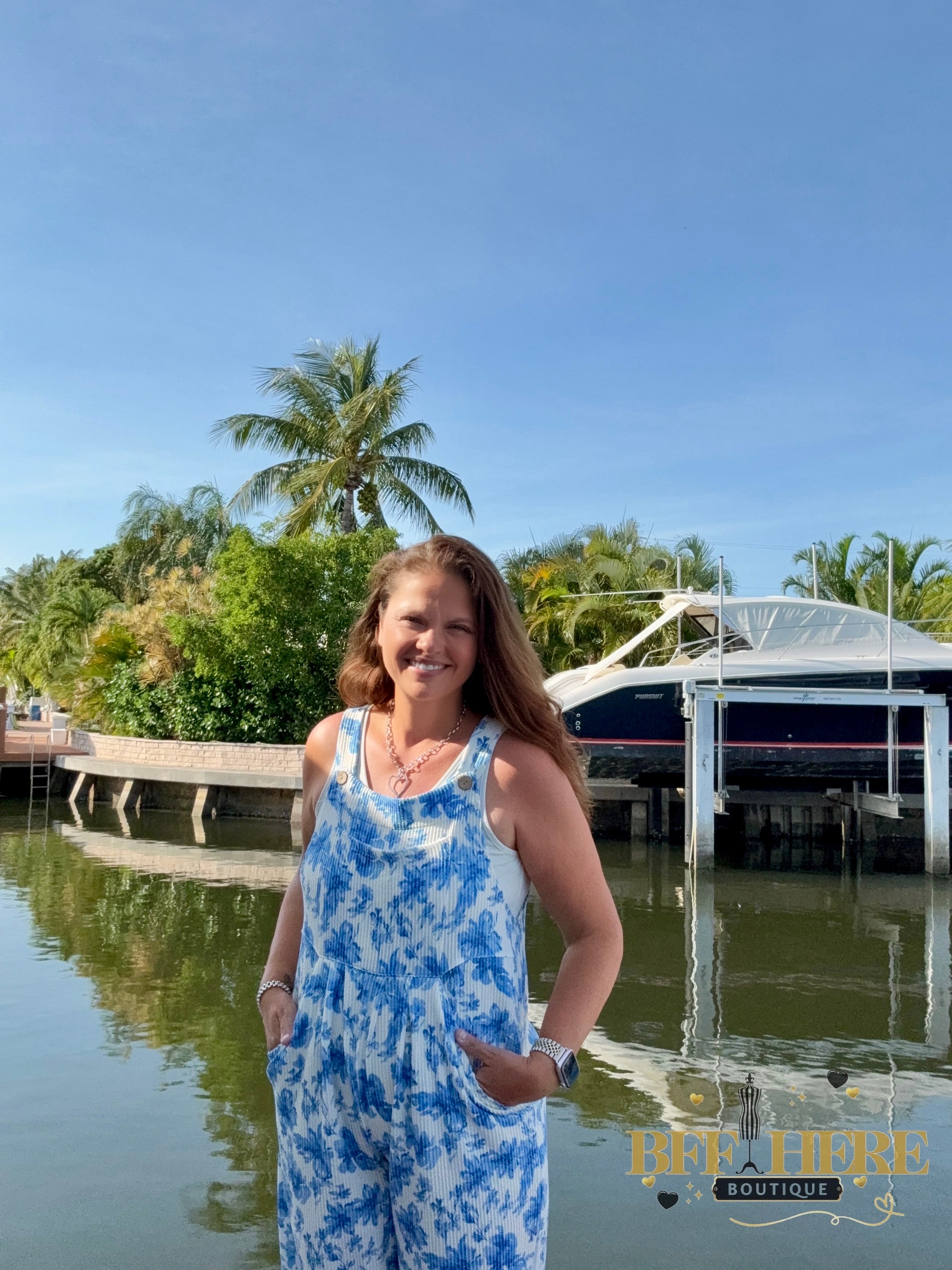 Cassidy Floral Boho Overalls by Blakeley - BFF Here