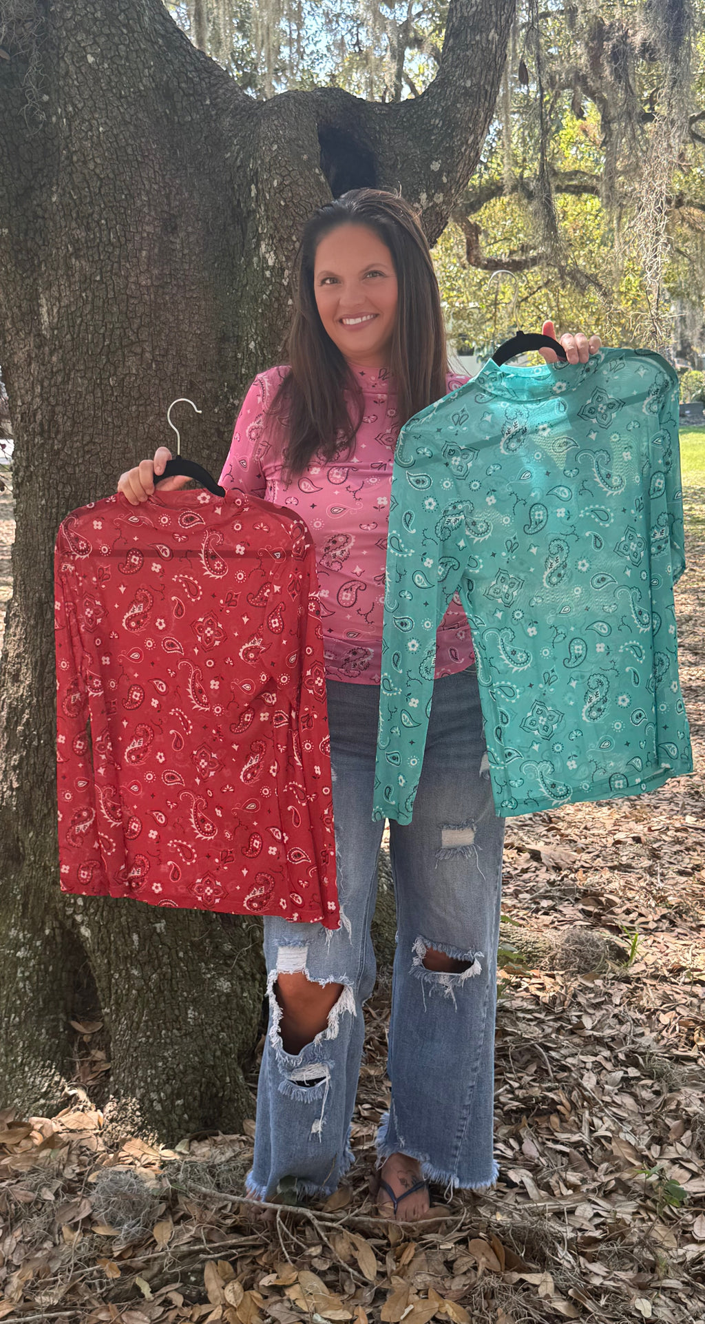 Bandana Babe Mesh Top / Red by Sterling Kreek - BFF Here