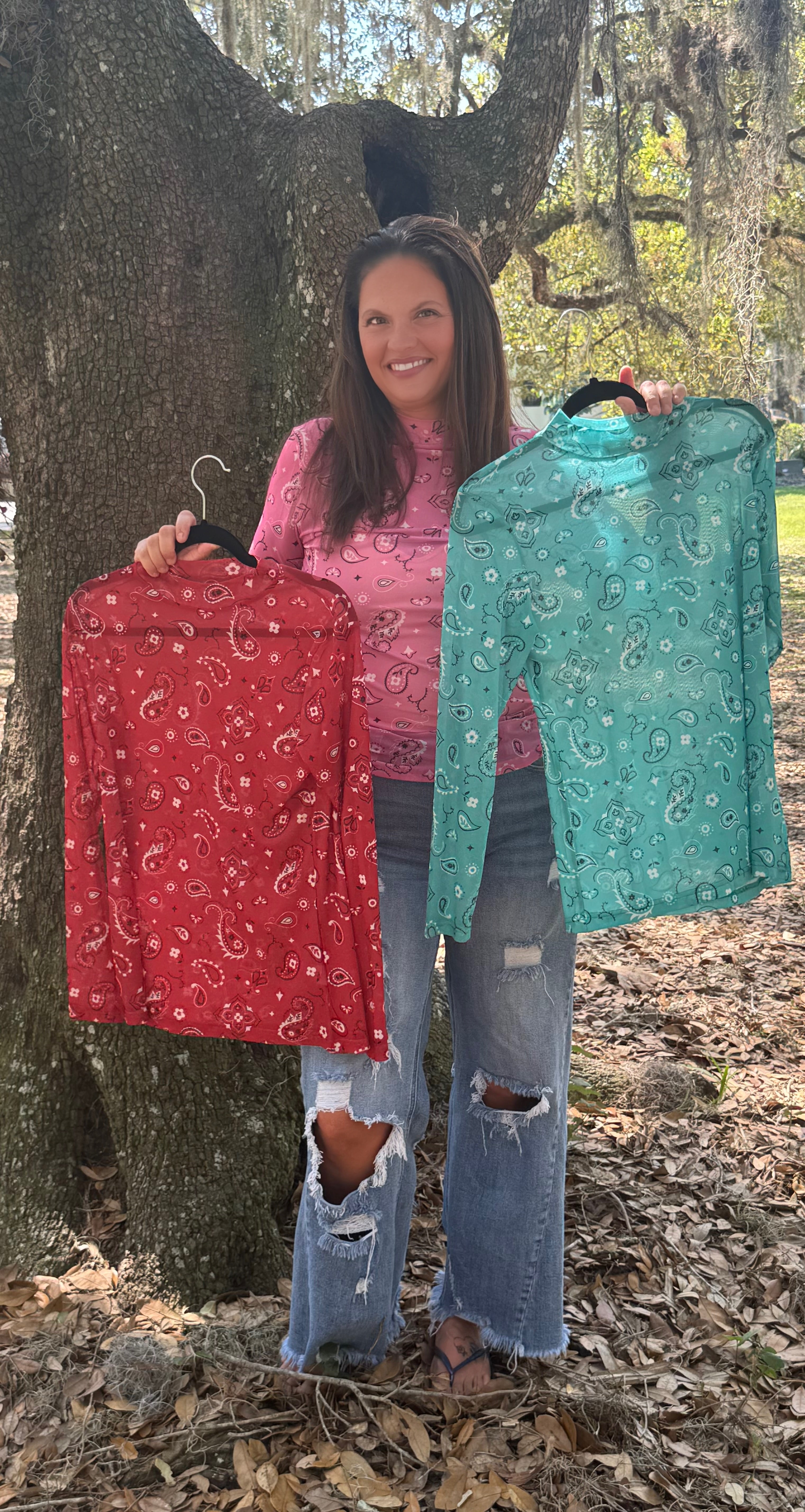 Bandana Babe Mesh Top / Red by Sterling Kreek - BFF Here