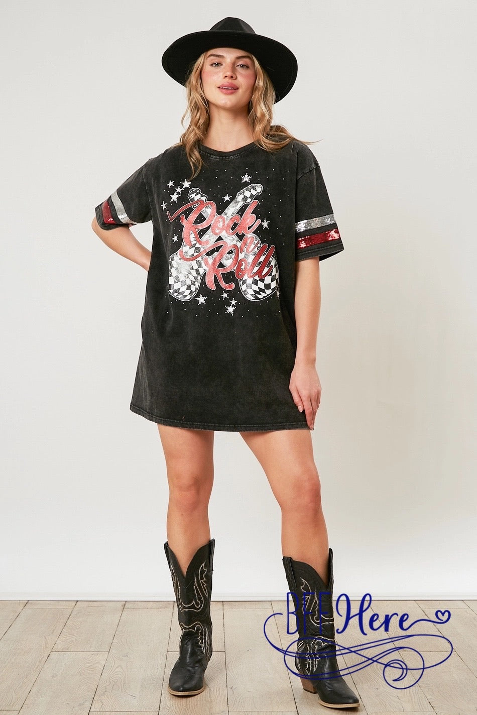 PREORDER: Backstage Pass: The Ultimate Rock N Roll T-Shirt Dress (Ships Beginning of February) - BFF Here