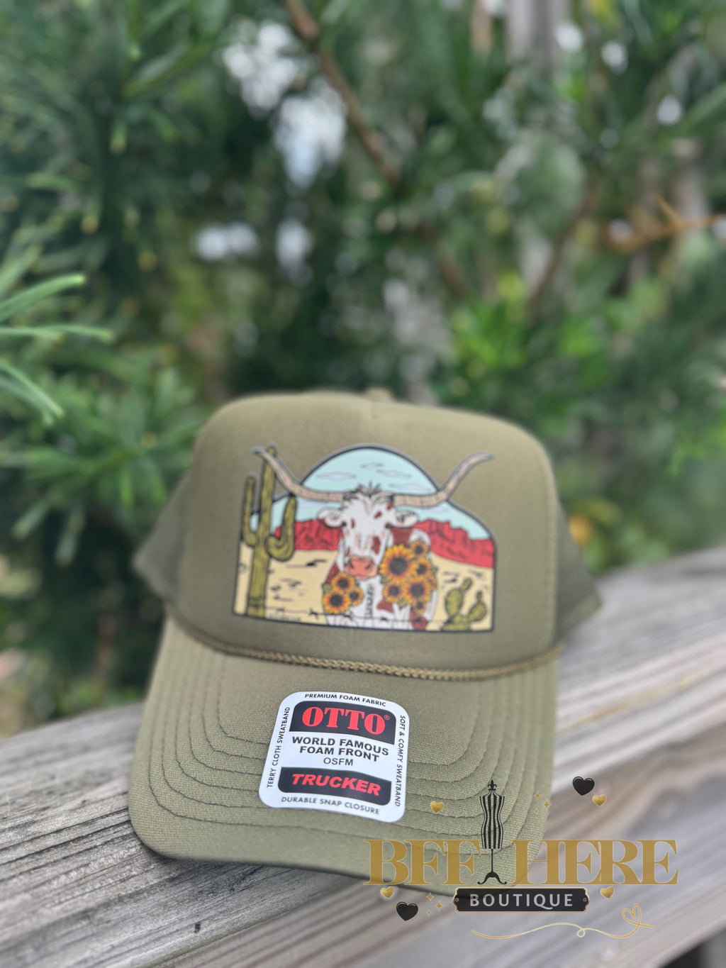 Desert Sun Longhorn Trucker Hat - BFF Here