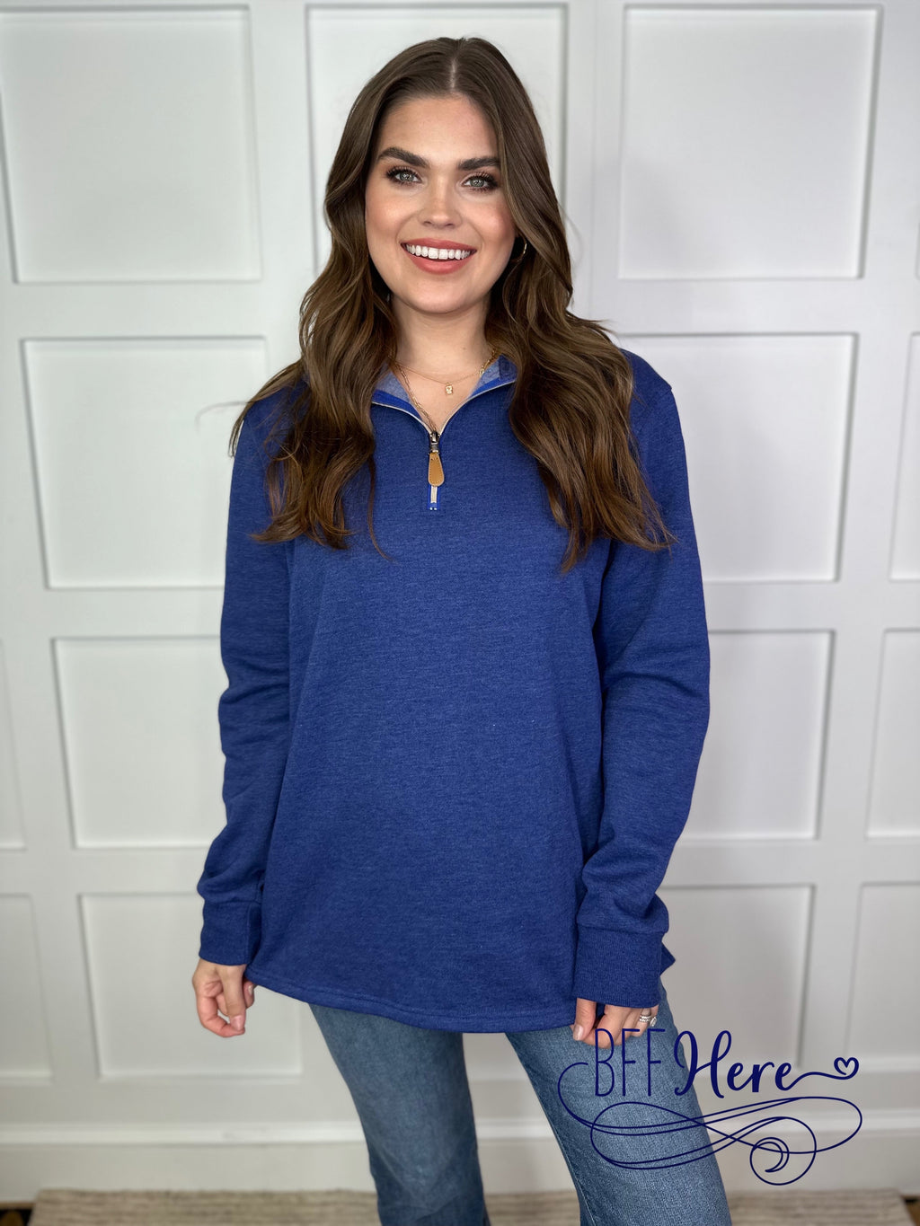 PREORDER-Miley Vintage Pullover / Royal Blue (Ships End of December ) - BFF Here