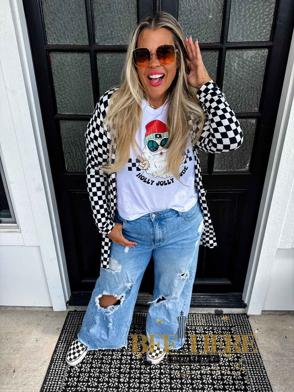 Letty Checker Cardigan by Blakeley - BFF Here