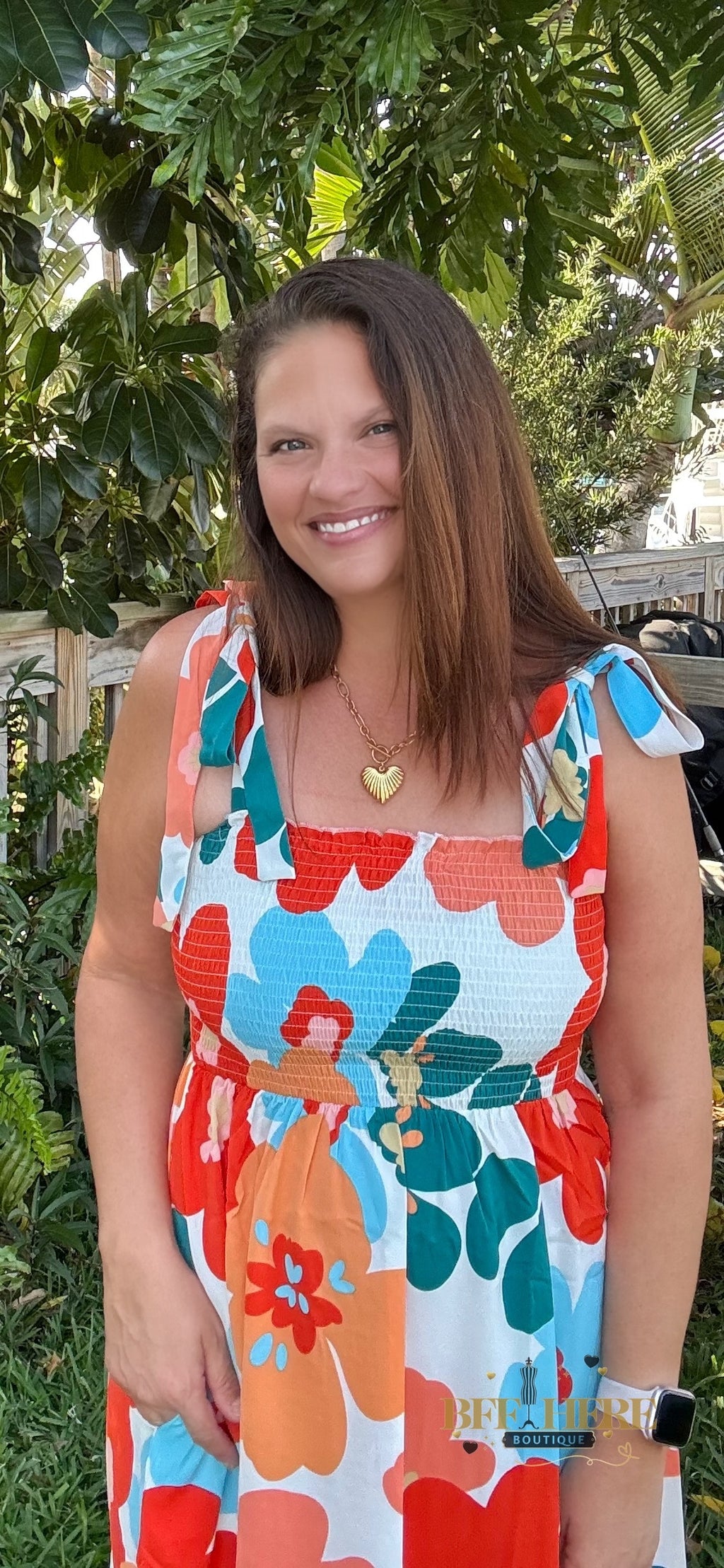 Tropical Charm Smocked Dress - BFF Here