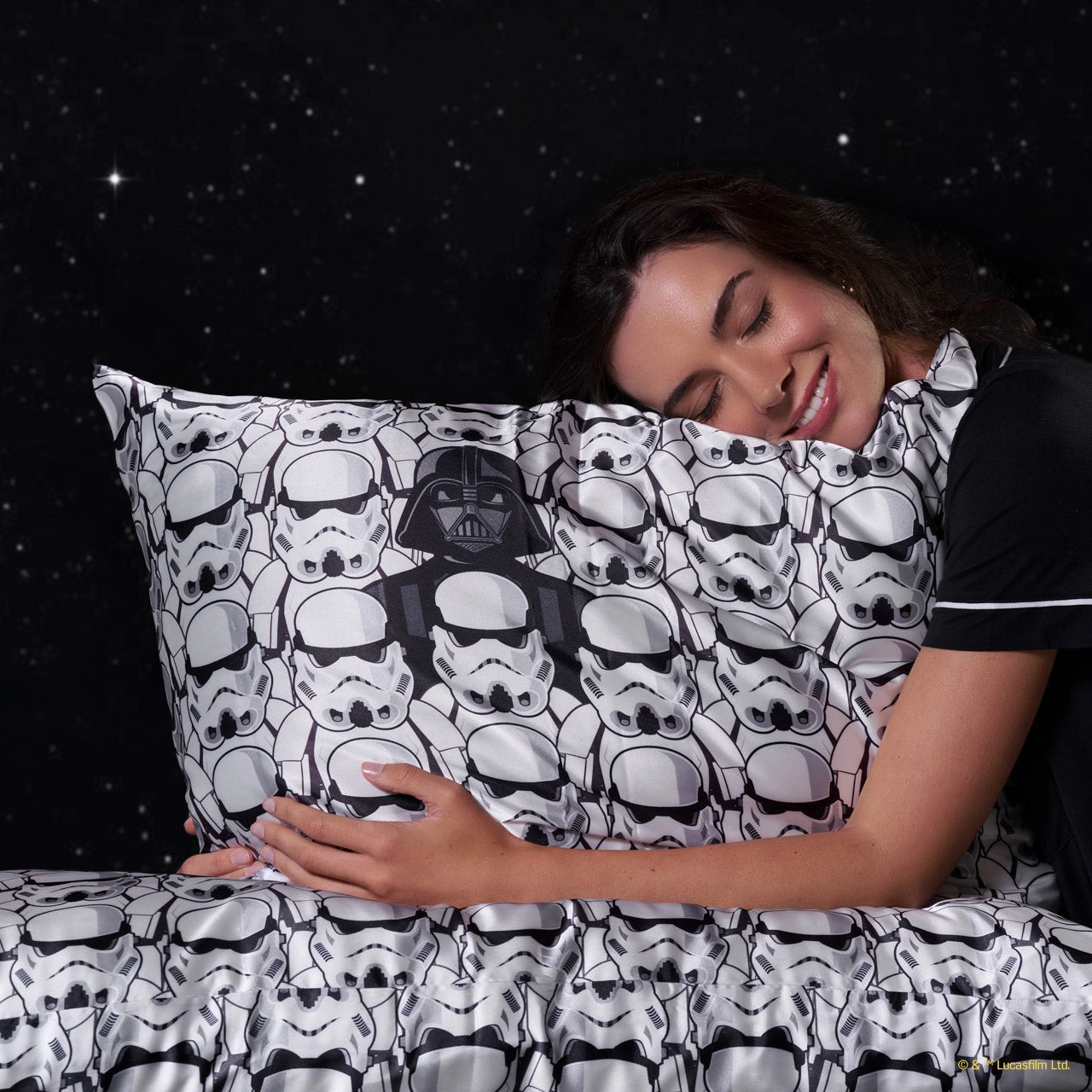 Star Wars™ & Kitsch Satin Pillowcase in Darth Vader & Stormtroopers (Ships Mid December)