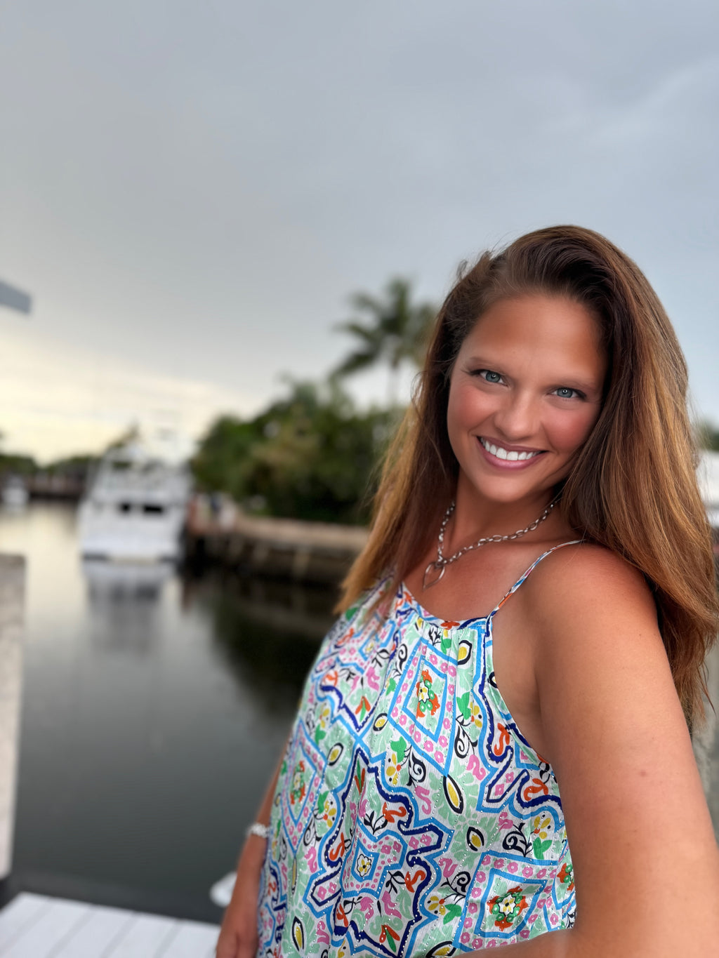 Santorini Mosaic Tank - BFF Here