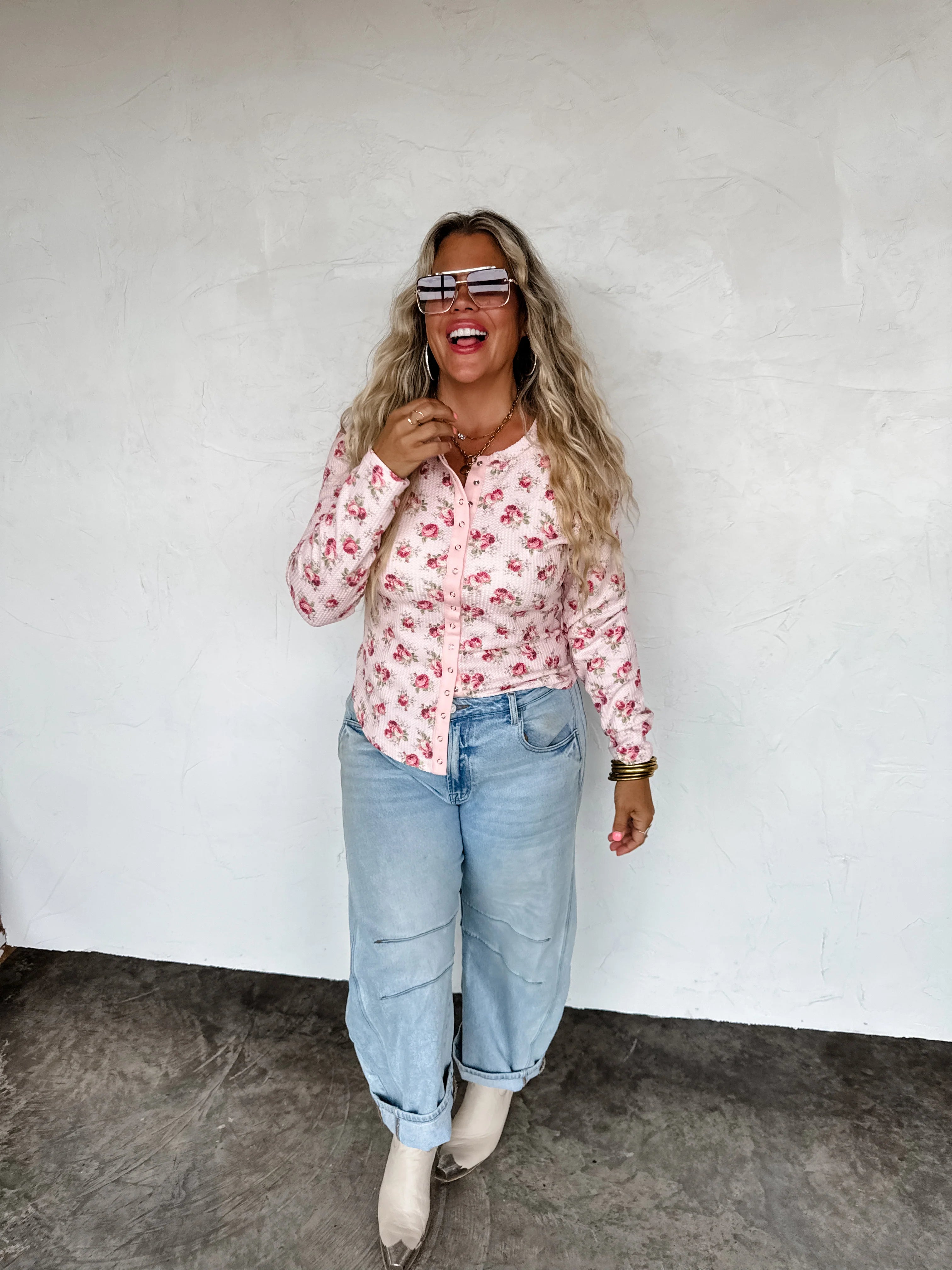PREORDER: Kori Snap Button Waffle Top by Blakeley (ETA: Late December) - BFF Here