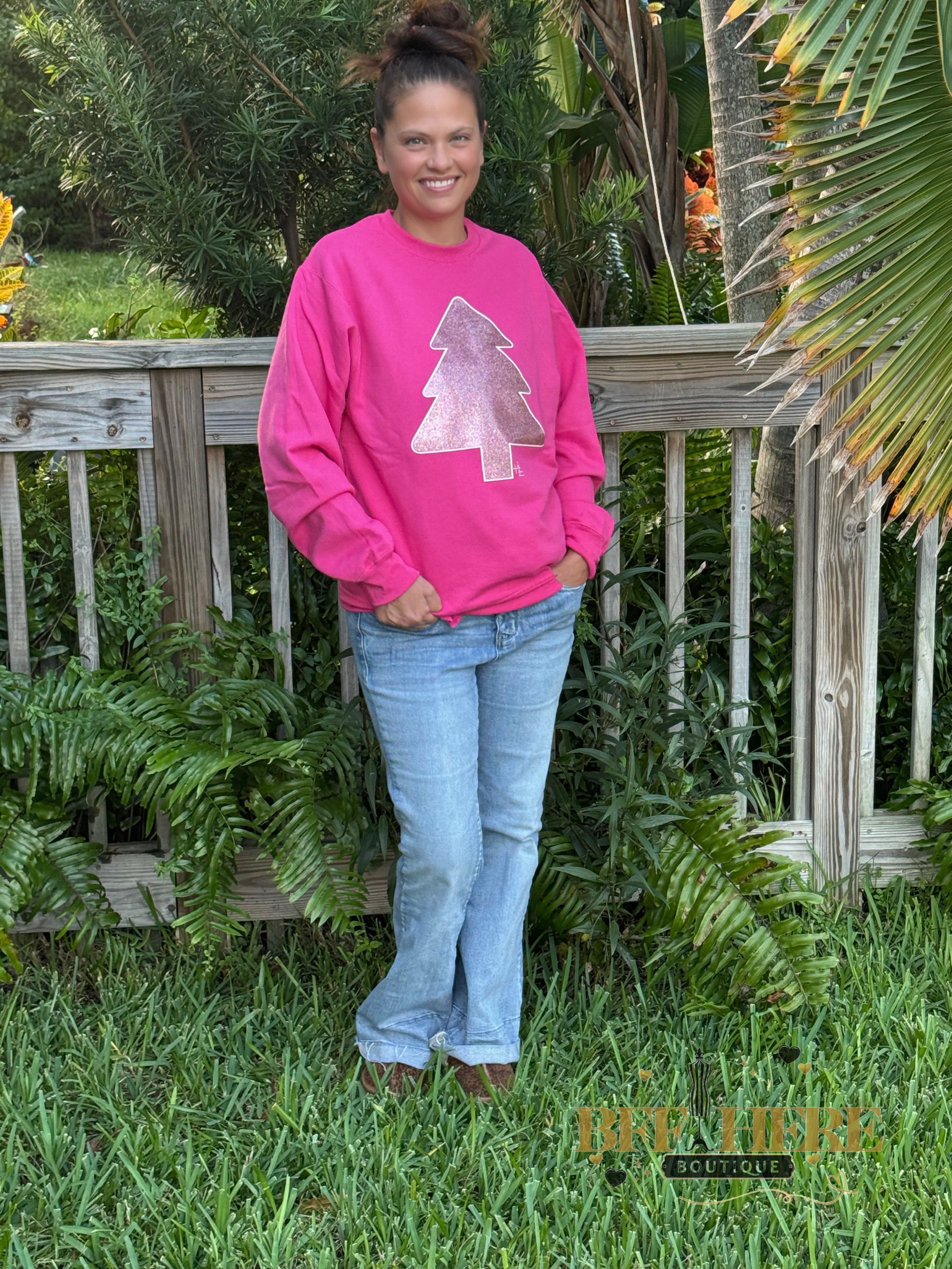 Oh Christmas Tree Sparkle Sweatshirt - BFF Here